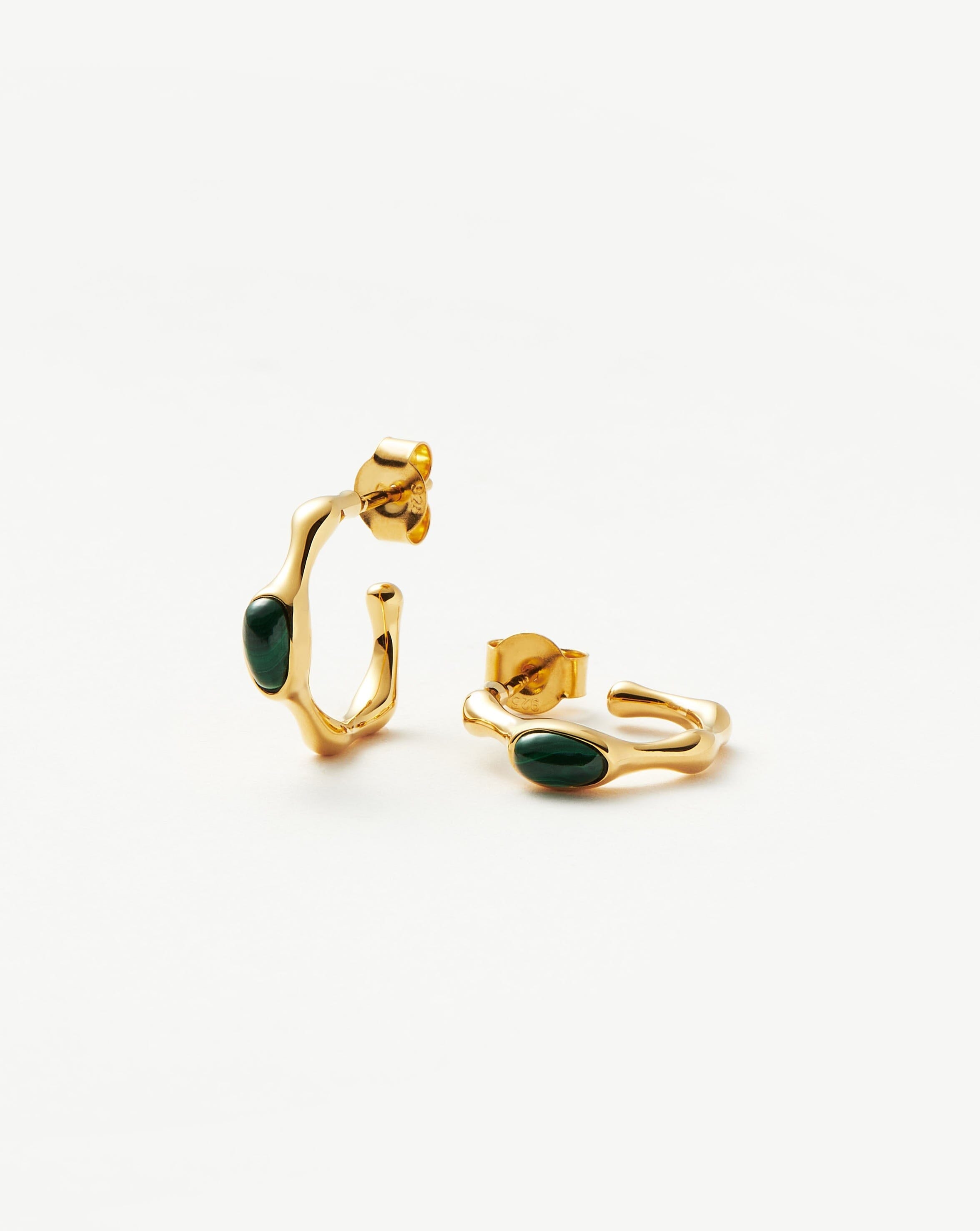 Rainbow Moonstone Hoop Earrings | 18k Gold Vermeil & Sterling Silver