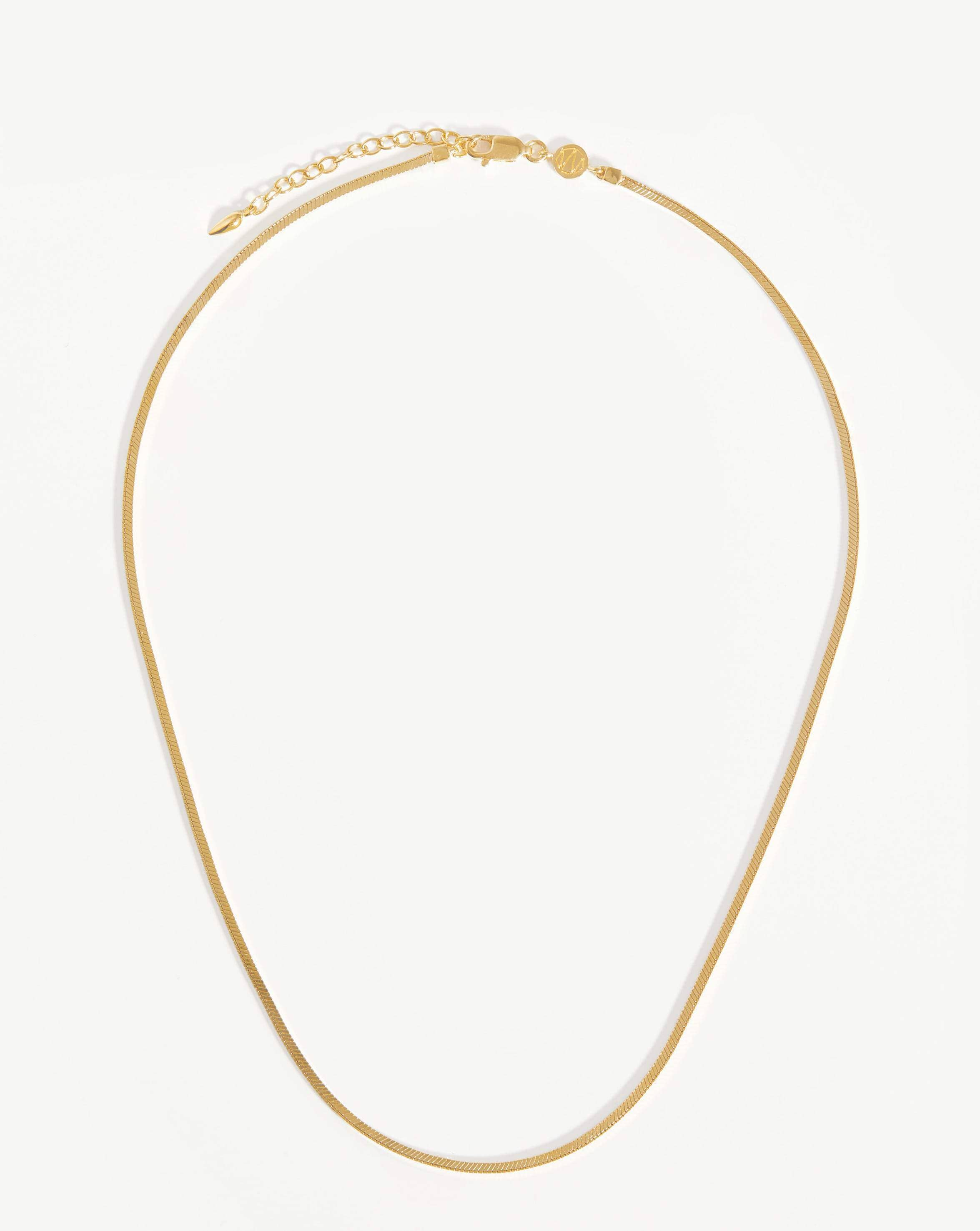 Short Square Snake Chain Necklace in 18k Gold Vermeil | Lucy Williams