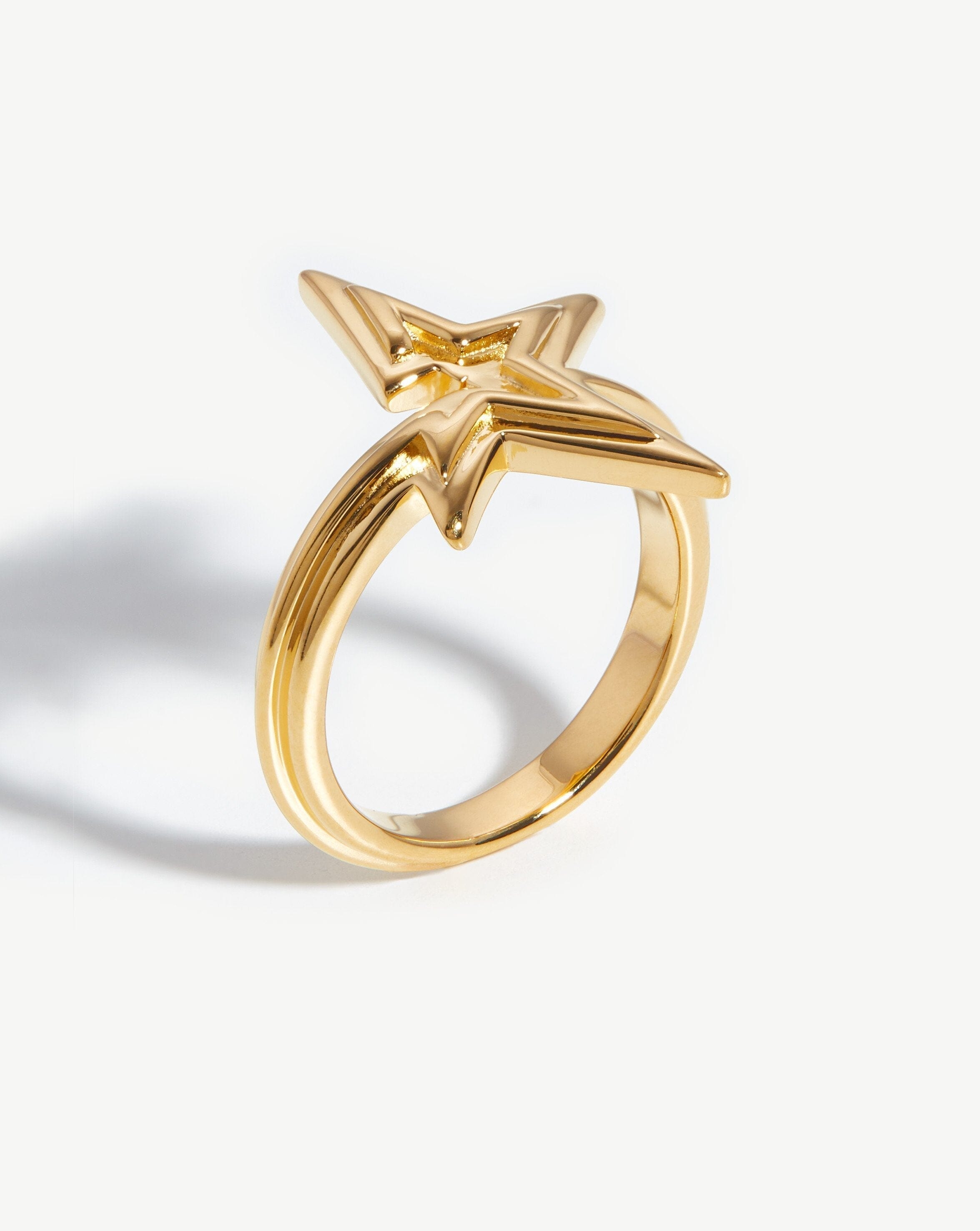 Star Shaped Ring in 18k Gold Vermeil | Celestial Ridge