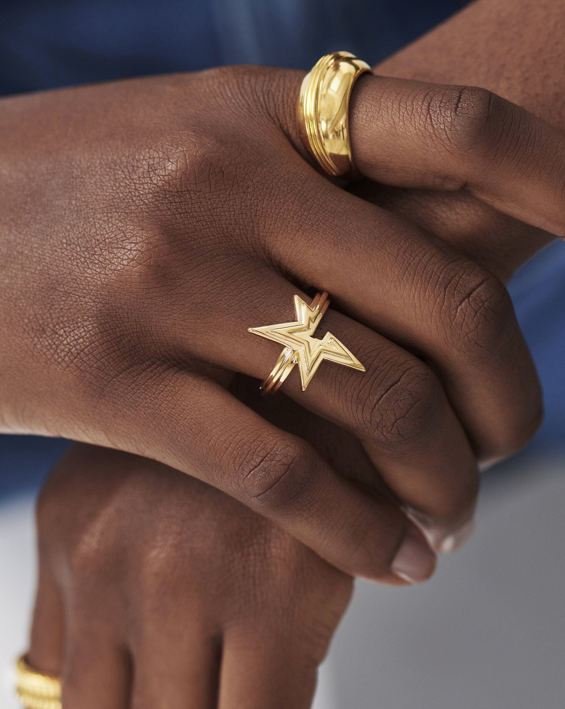 Star Shaped Ring in 18k Gold Vermeil | Celestial Ridge