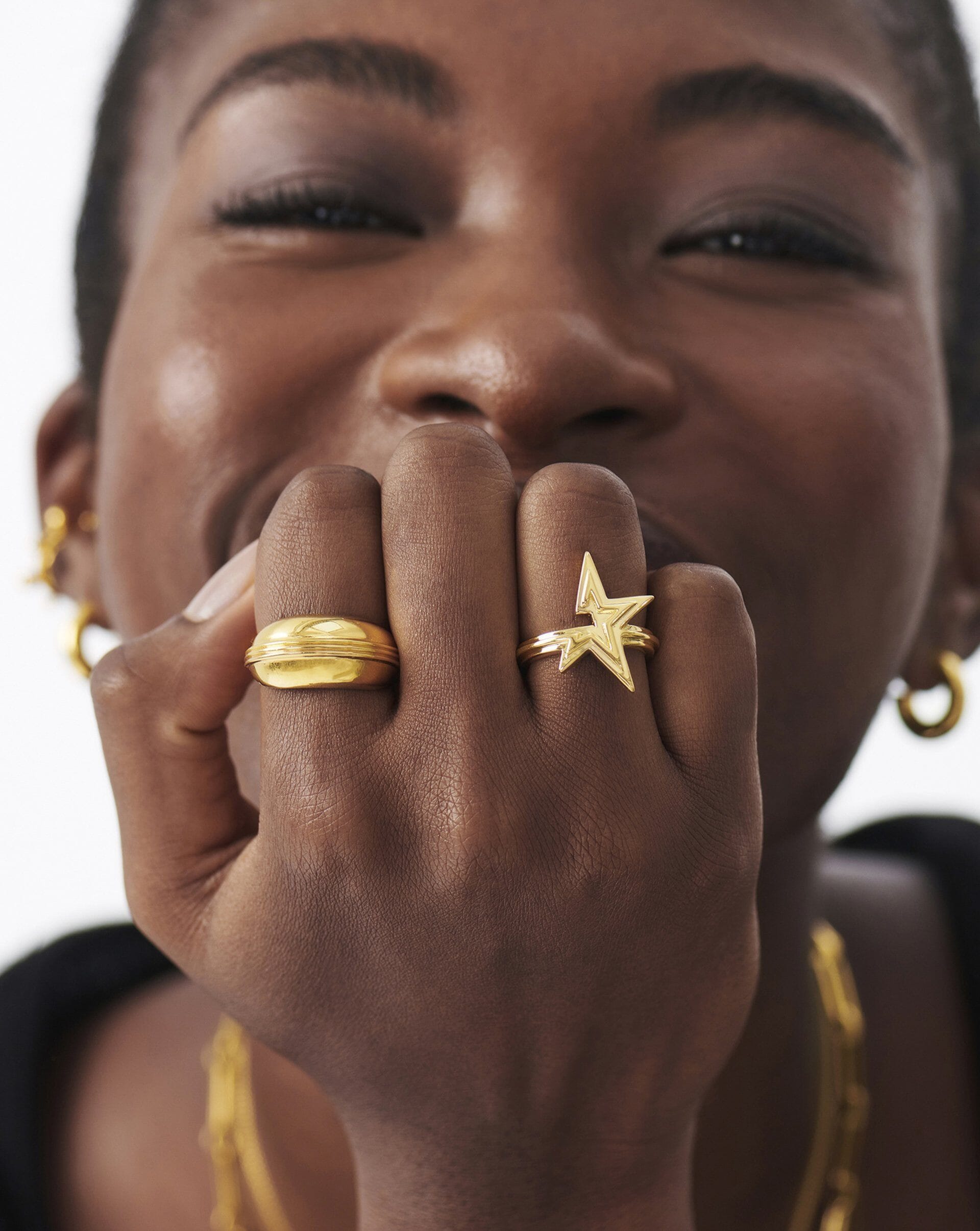 Star Shaped Ring in 18k Gold Vermeil | Celestial Ridge