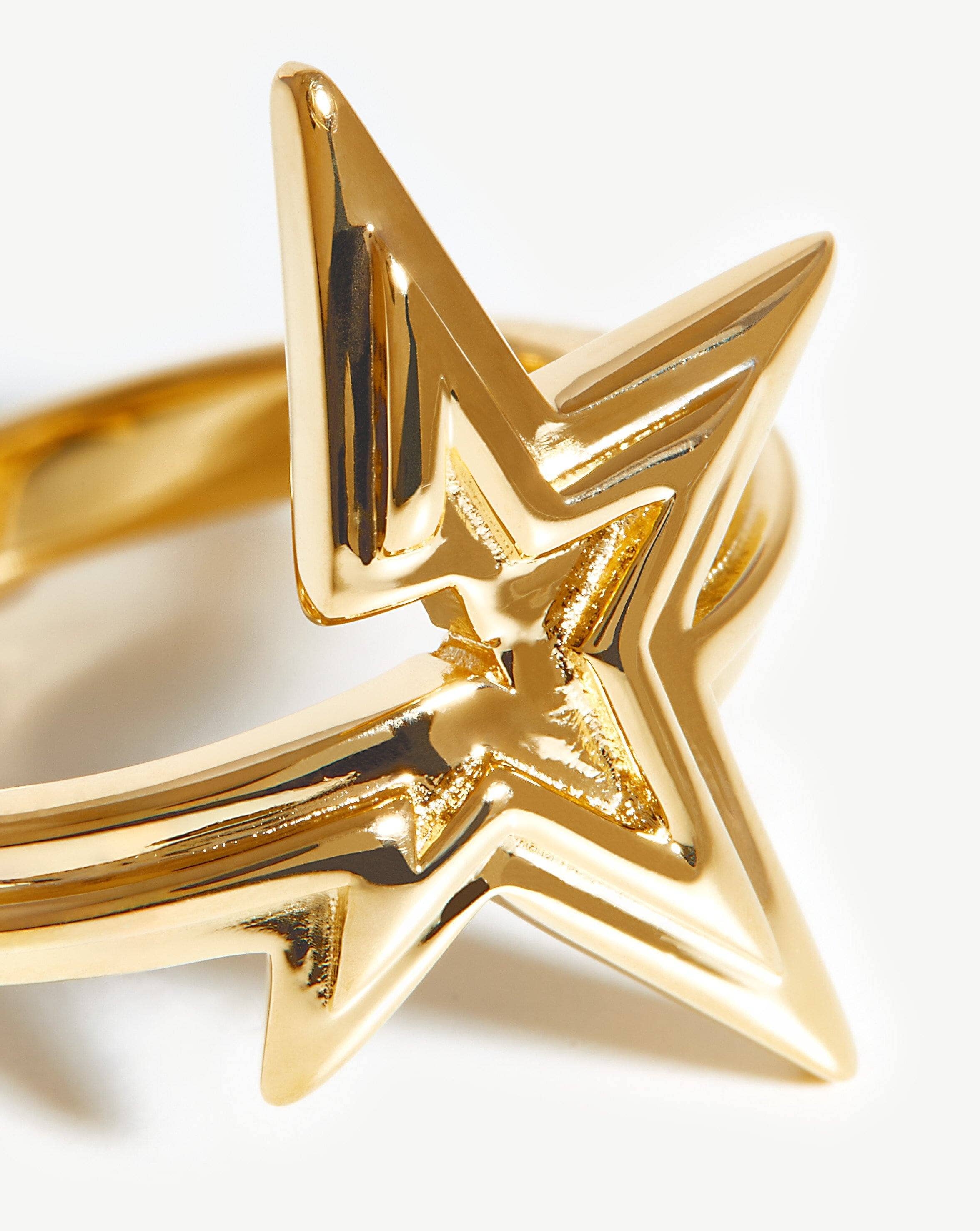 Star Shaped Ring in 18k Gold Vermeil | Celestial Ridge