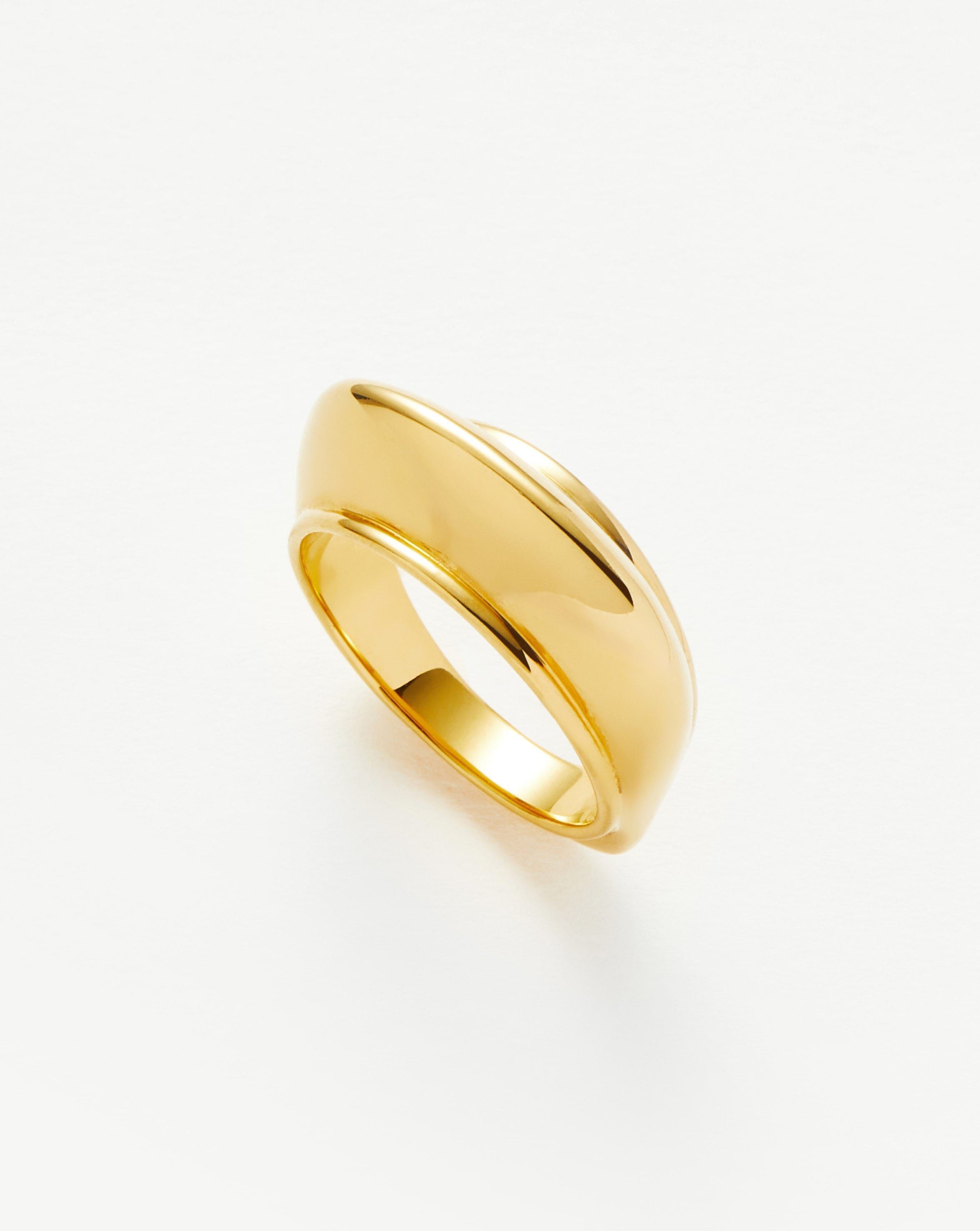 18k Gold Vermeil Dome Stacking Ring for Women | Hera Jewelry