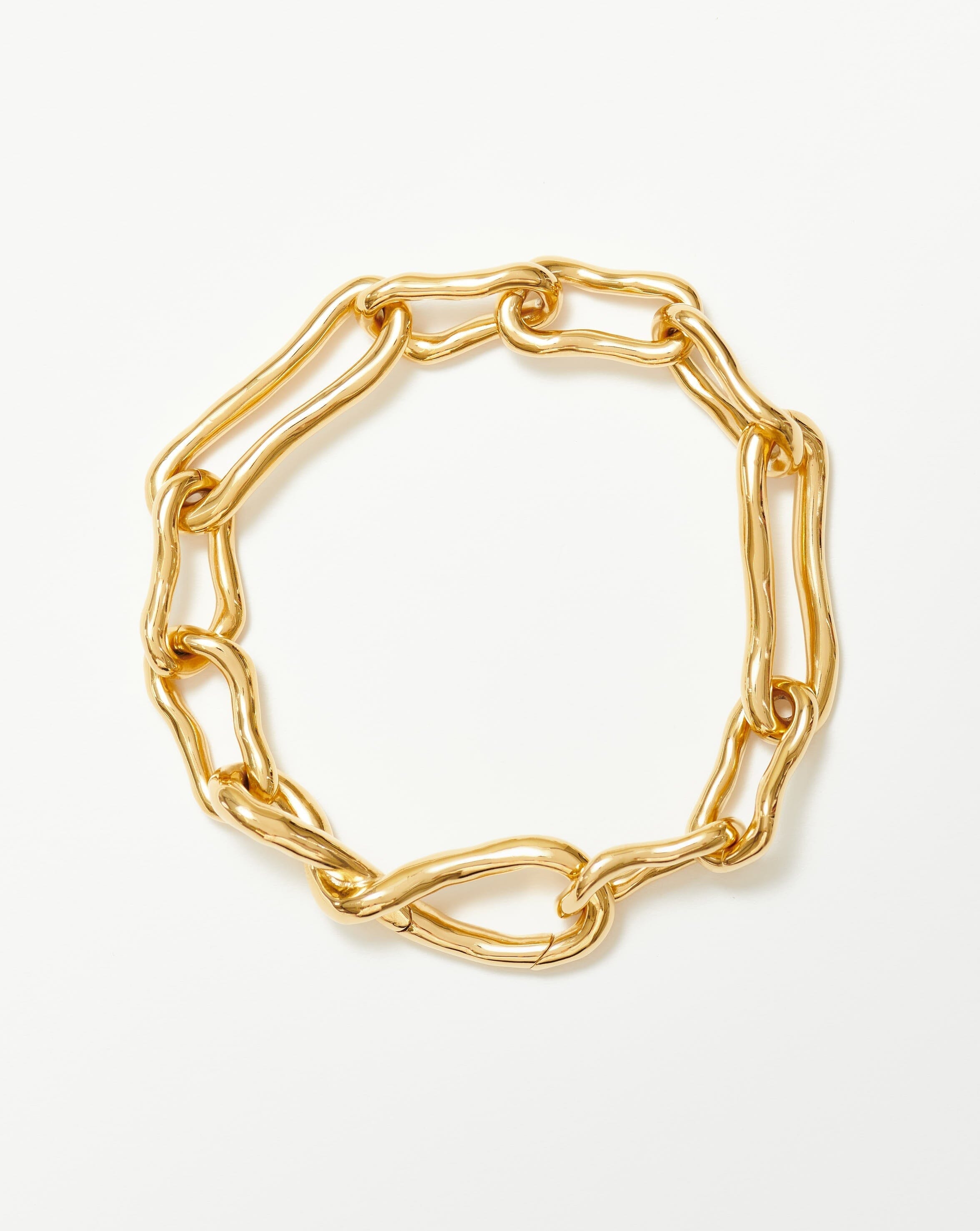 Chunky Gold Chain Bracelet with Infinity Twist | Molten Twisted