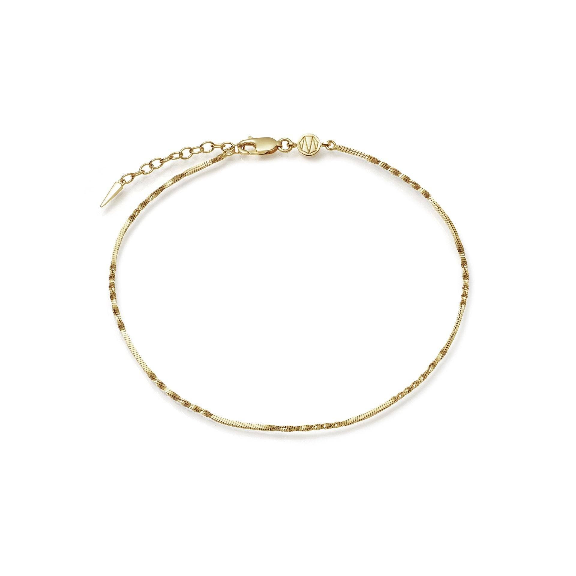 18k Gold Vermeil Twisted Chain Anklet | Isla Jewelry