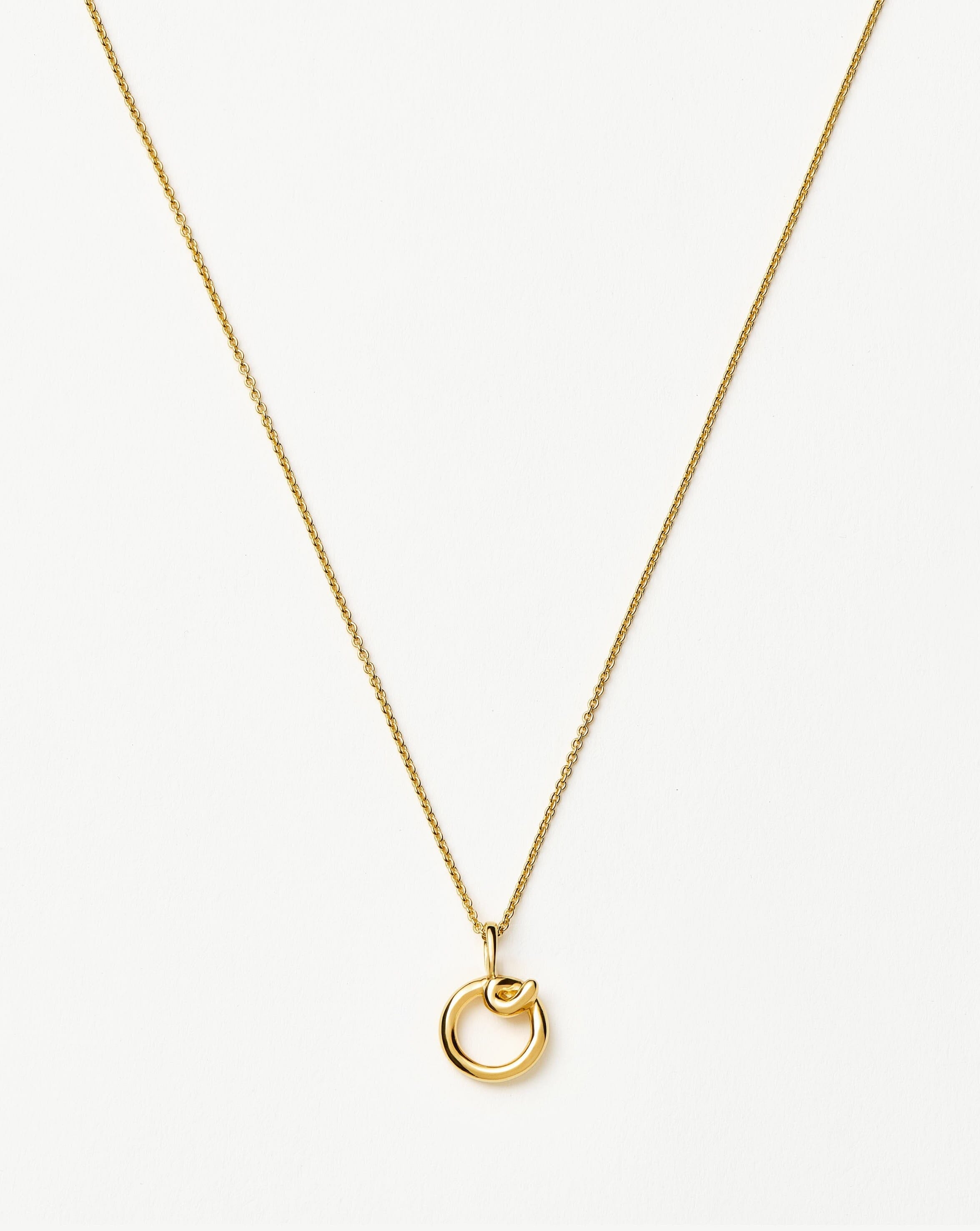 Mini Initial Necklace - 18k Gold Vermeil | Curly Molten