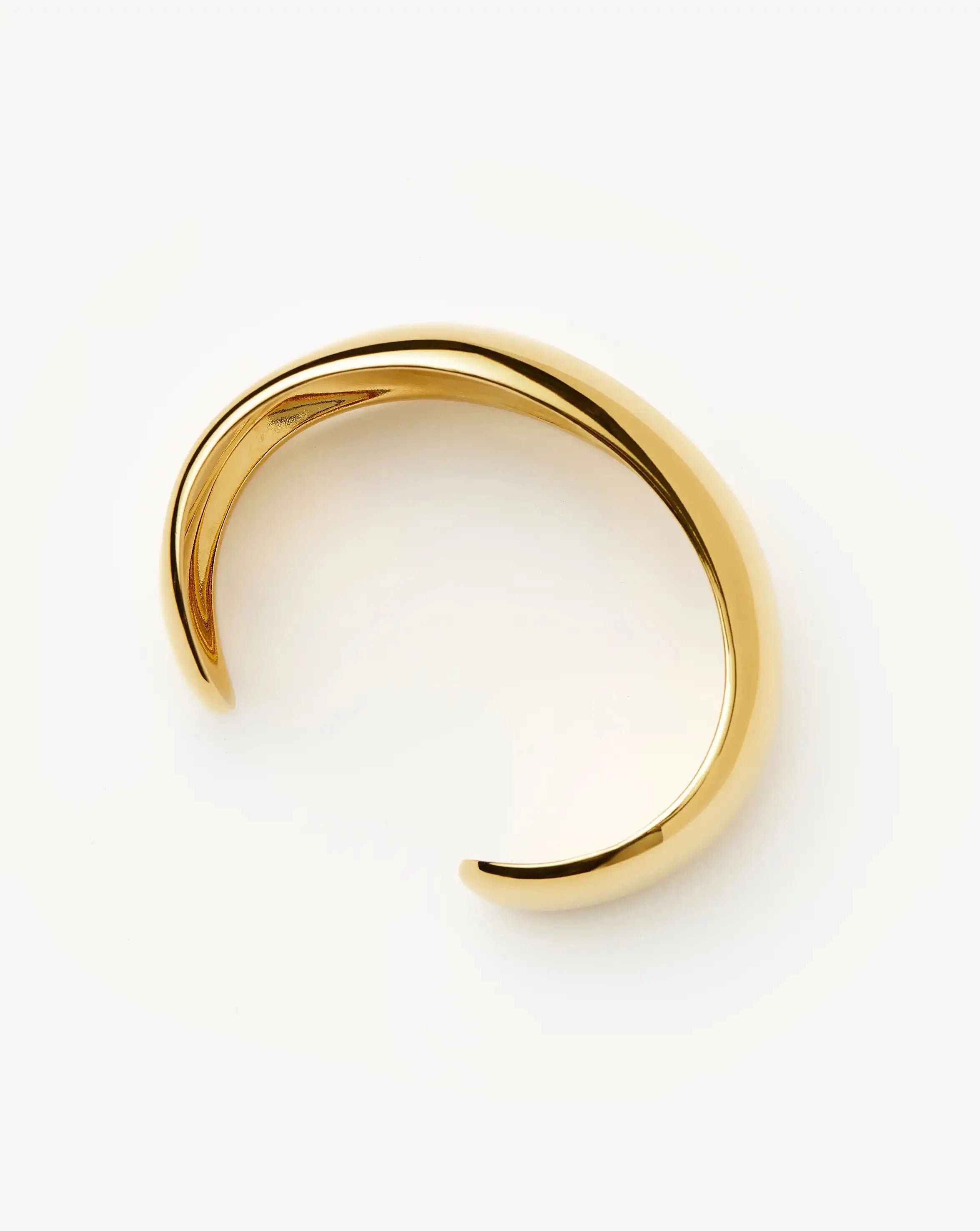 Chunky Gold Plated Cuff Bracelet | Sculptural Molten Design