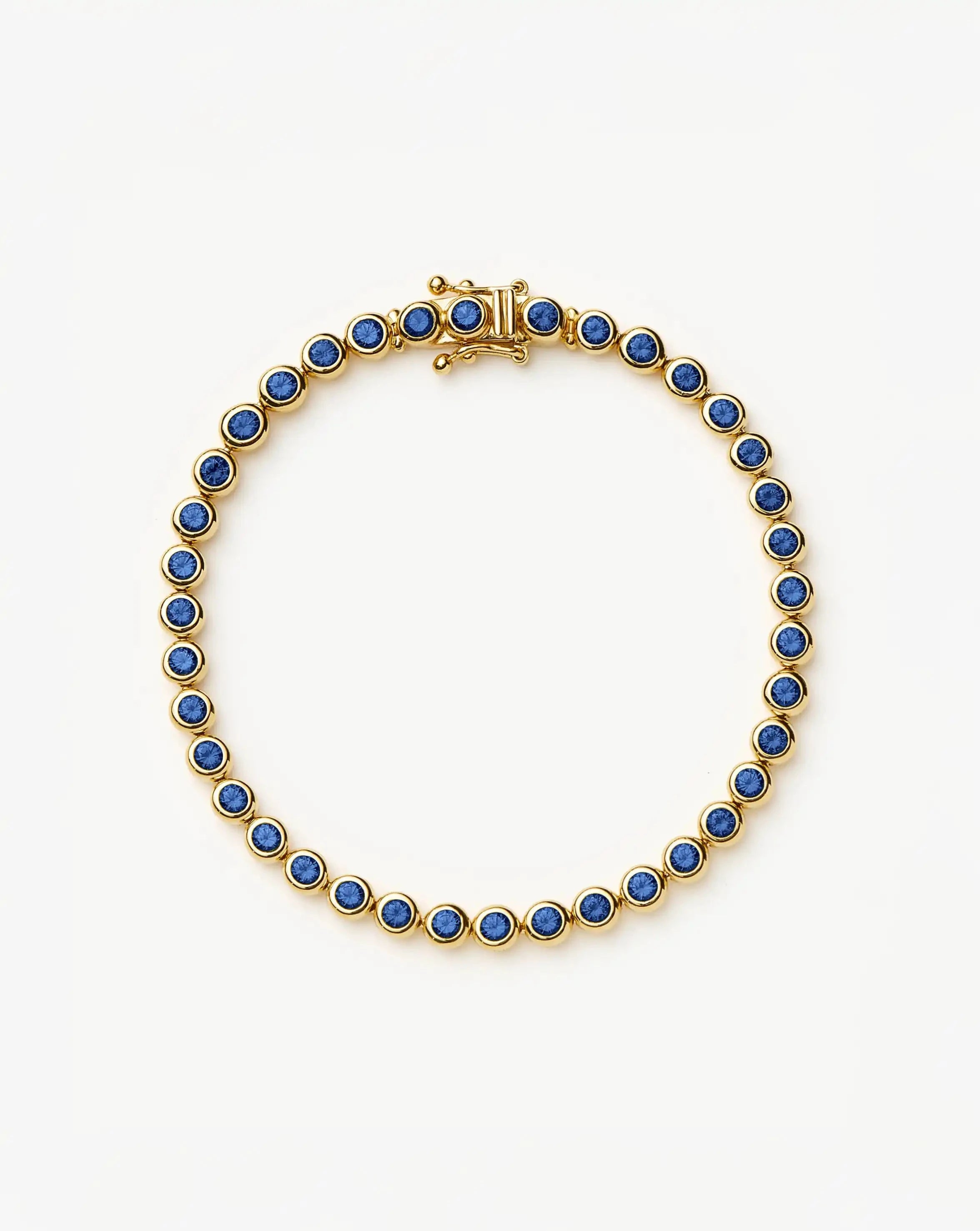 Sapphire Blue Tennis Bracelet | 18k Gold Vermeil & Nano-Crystals