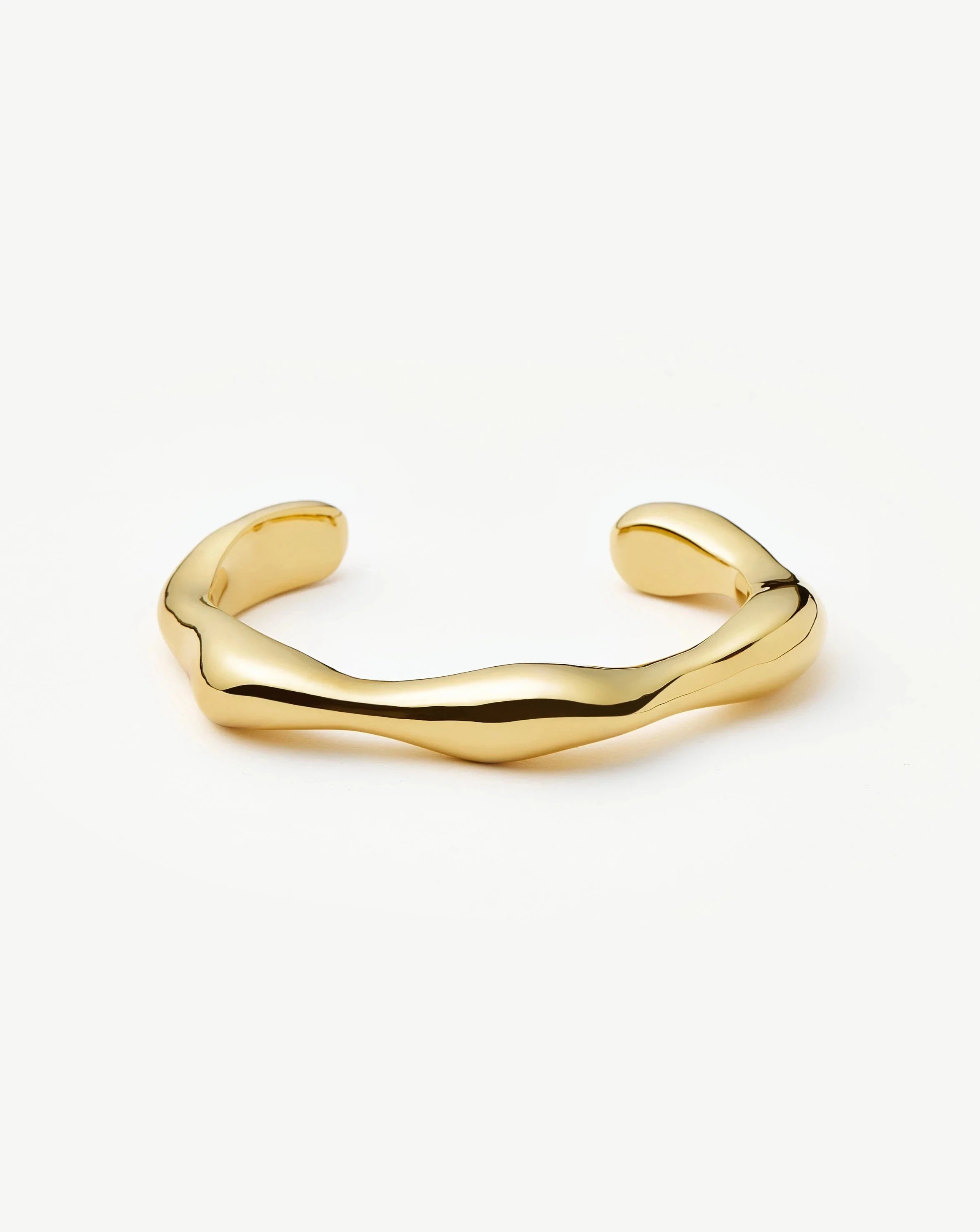 Puffy Cuff Bracelet in 18k Gold Plated Brass | Eny Lee Parker