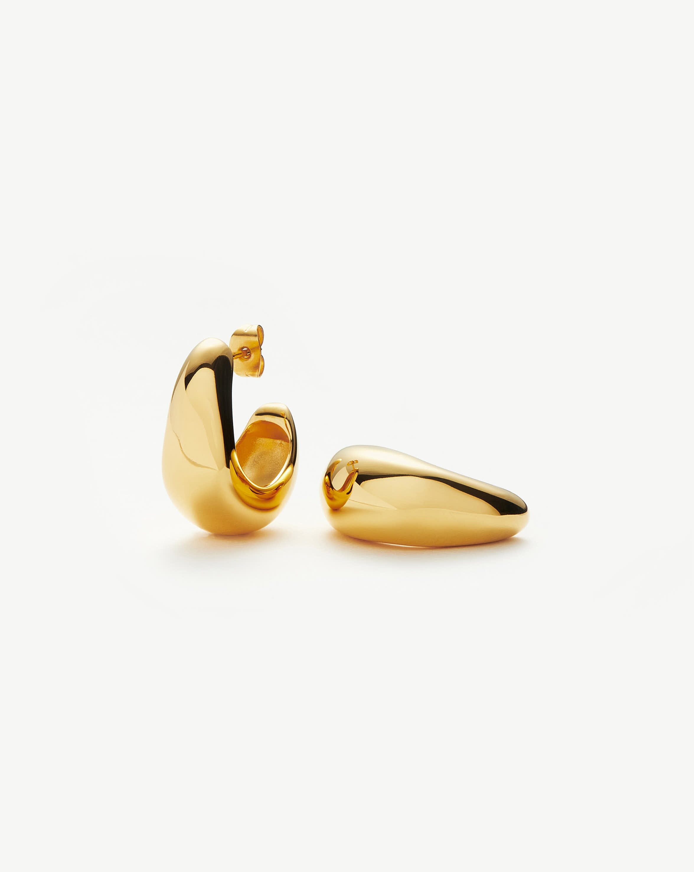 Chunky Dome Hoop Earrings | 18k Gold Plated | Lightweight