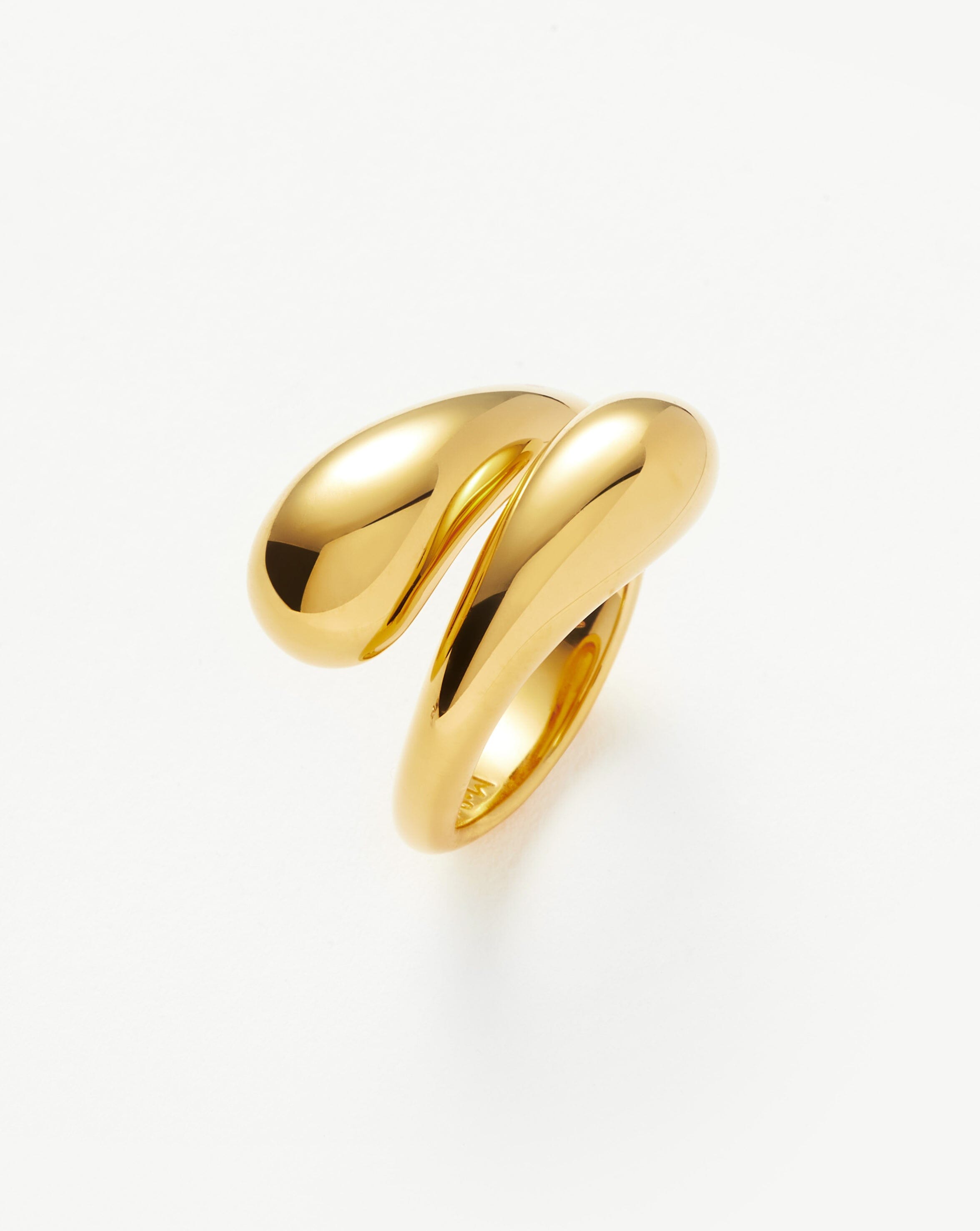 18k Gold Vermeil Sculptural Crossover Ring | Savi