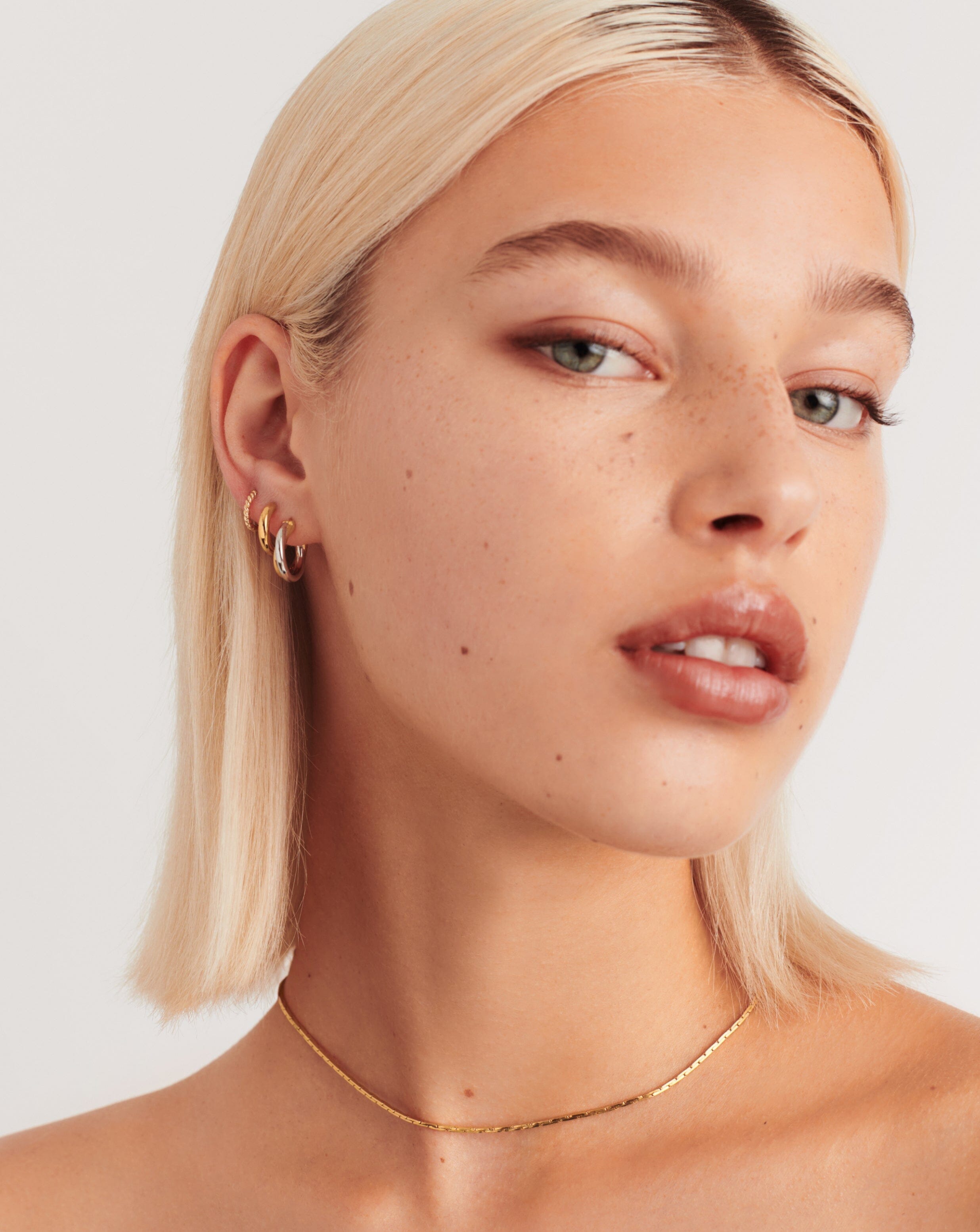 Chunky Mixed Metal Hoop Earrings | Lucy Williams Entwine Design