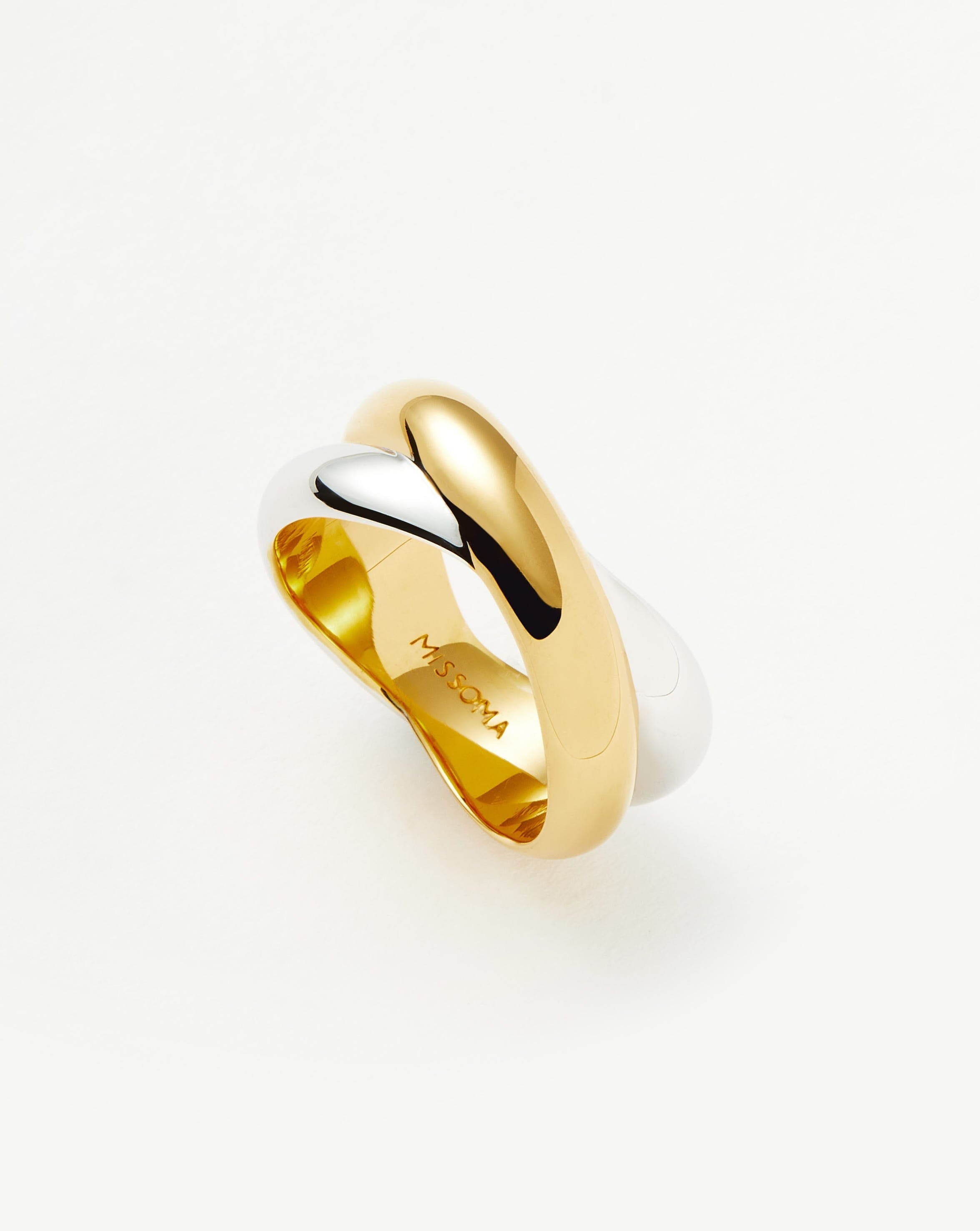 Chunky Mixed Metal Statement Ring | Lucy Williams Entwine