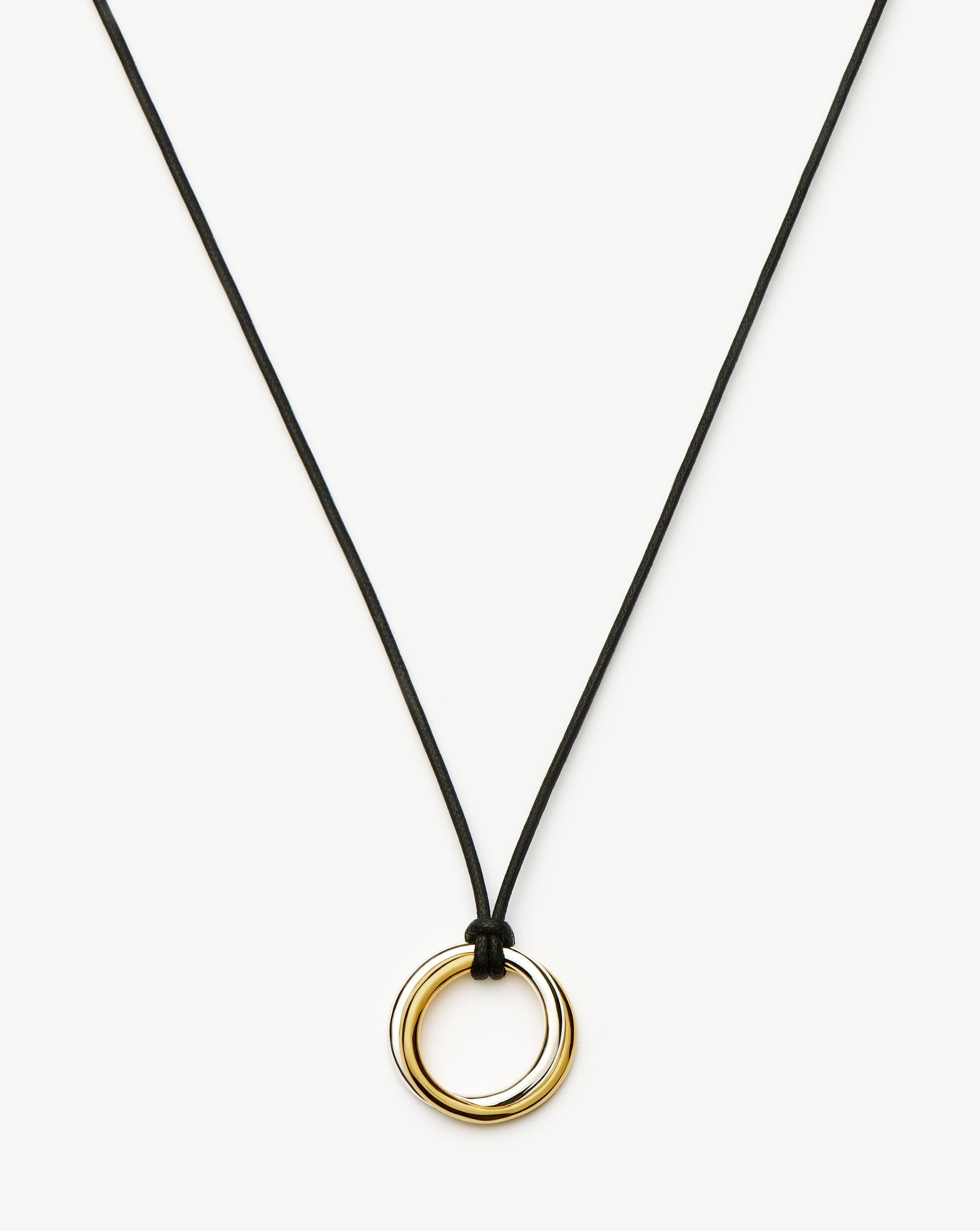 Adjustable Cord Necklace with Mixed Metal Pendant | Lucy Williams Entwine