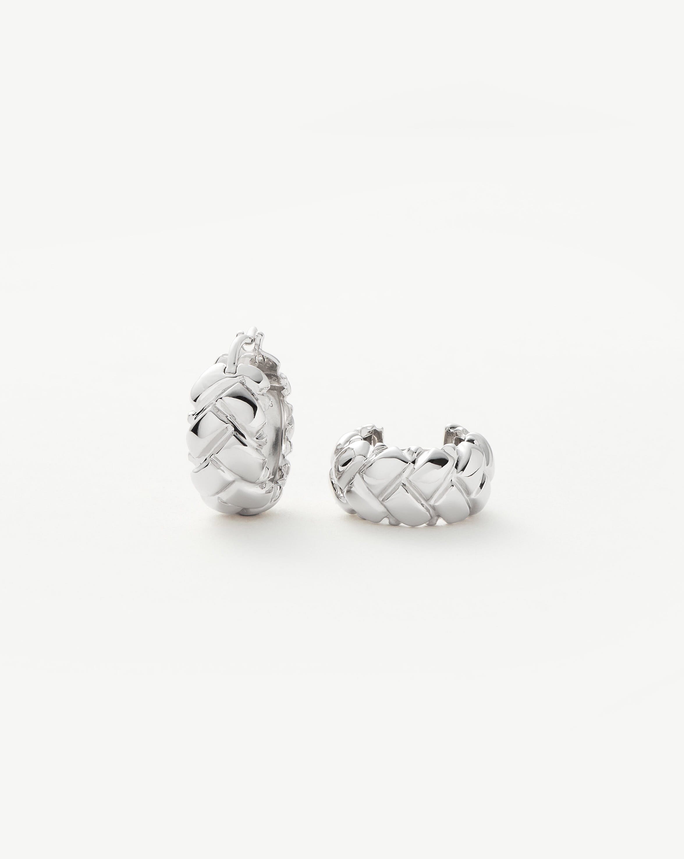 Chunky Mini Hoop Earrings | Sterling Silver | Lucy Williams
