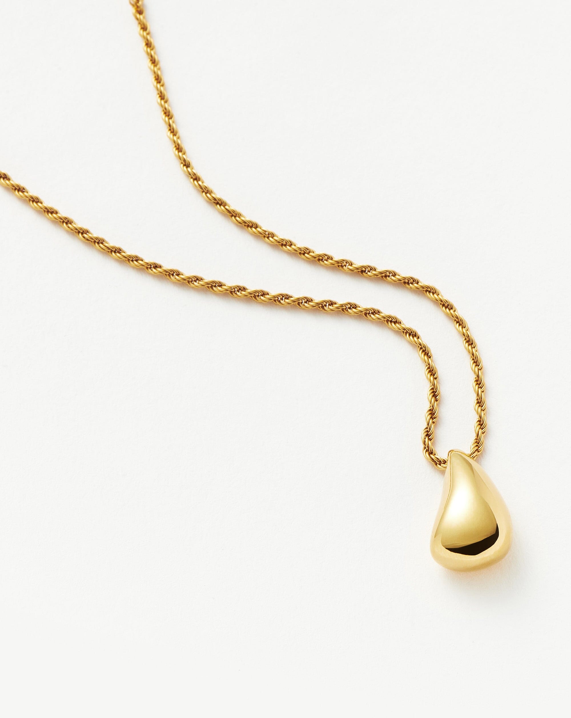 18k Gold Vermeil Droplet Pendant Necklace | Savi Sculptural