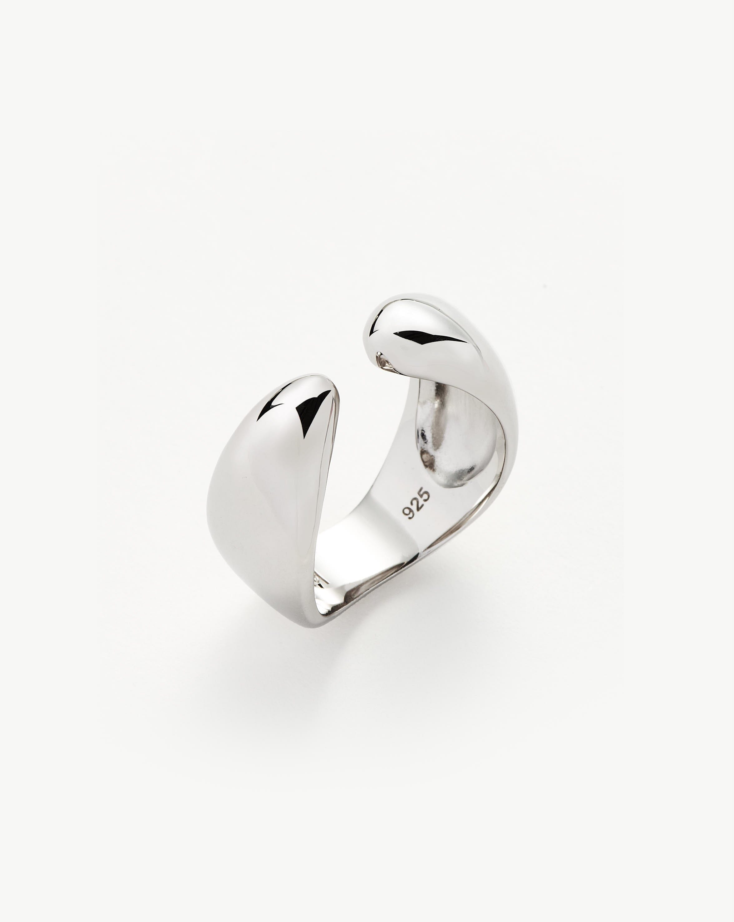 Sculptural Open Stacking Ring in Sterling Silver | Savi