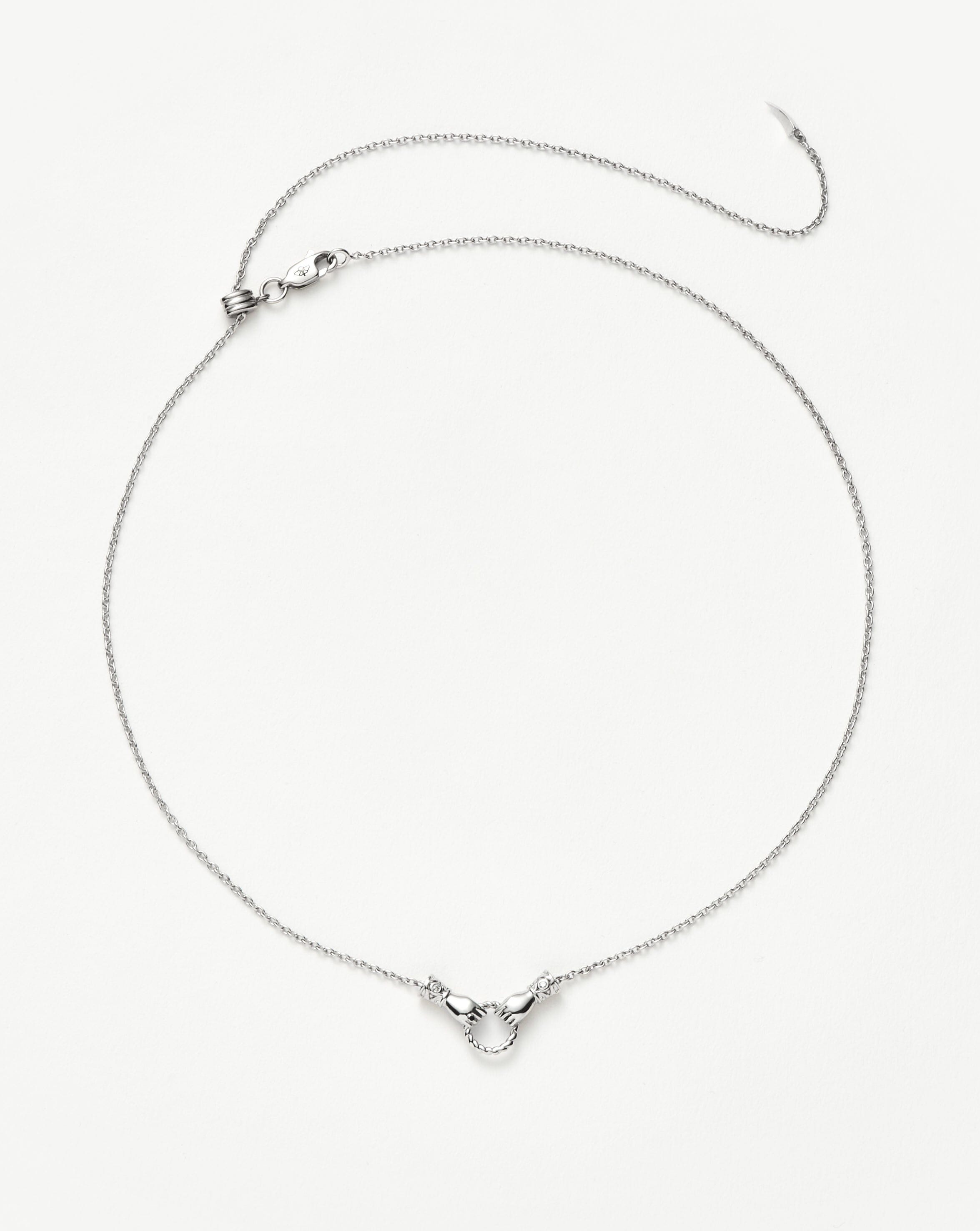 Mini Pendant Slider Necklace with Cubic Zirconia & Black Onyx | Harris Reed