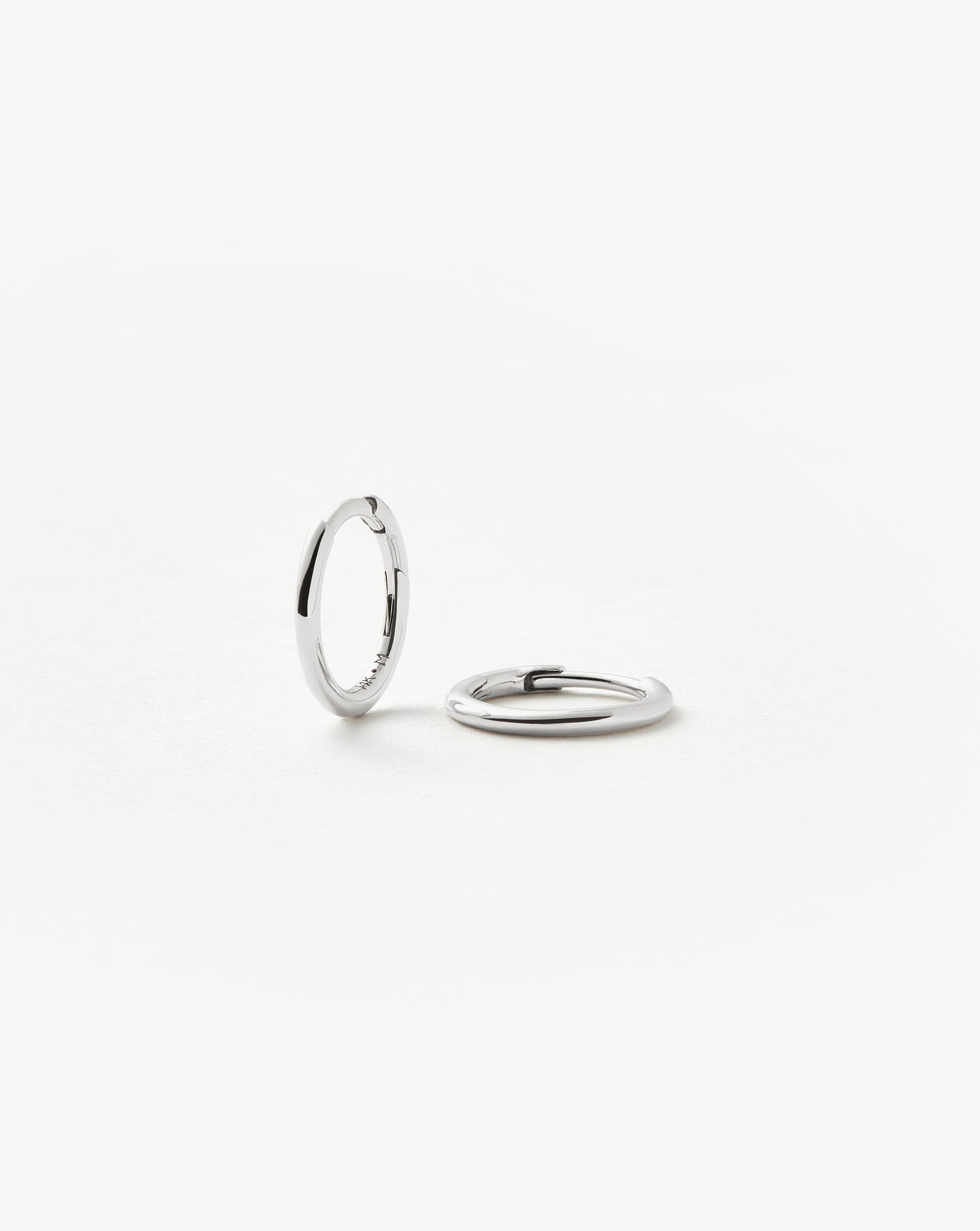 Lightweight Mini Hoop Earrings in 14k Recycled Gold | Classic Fine Jewelry