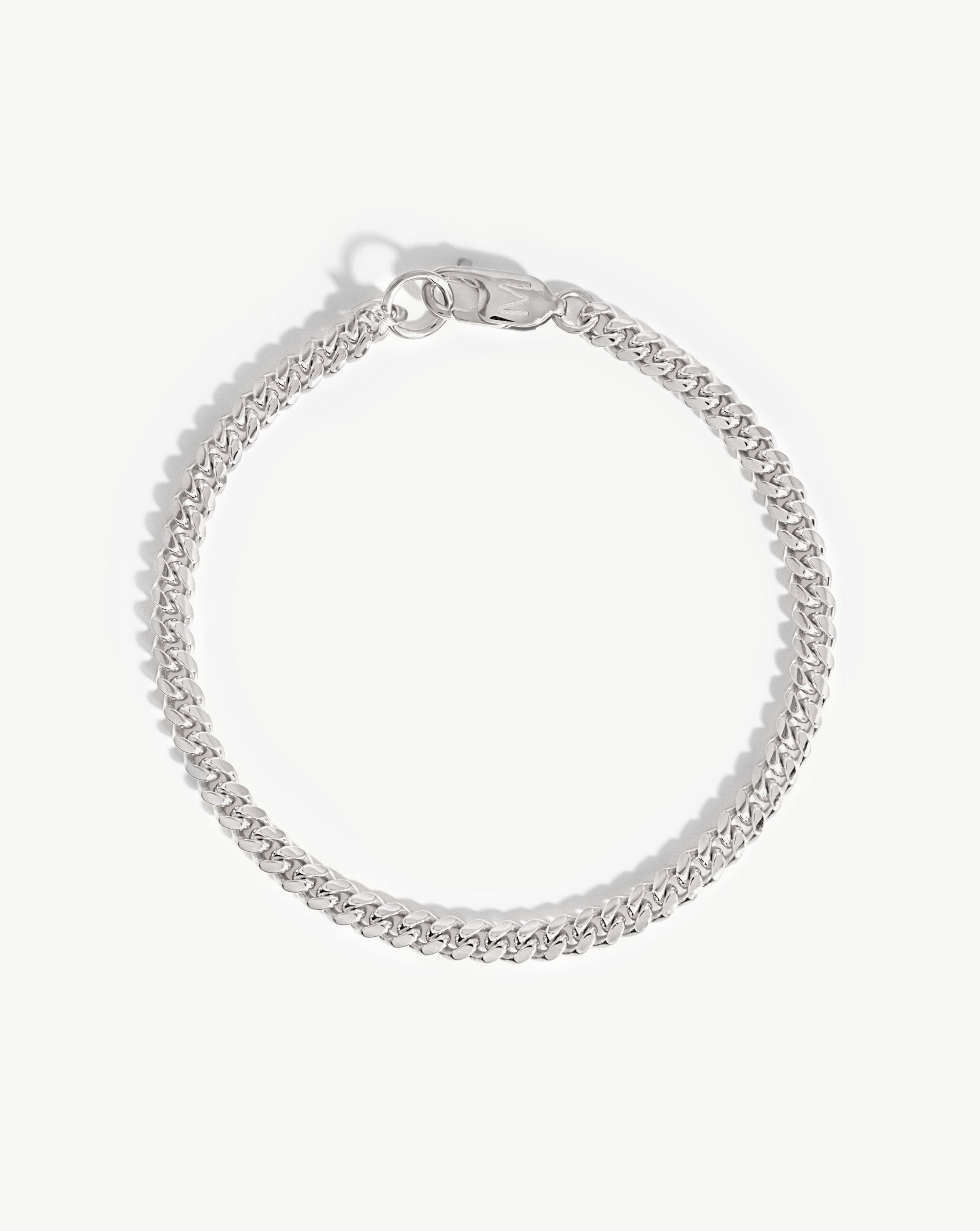 18k Gold Vermeil Round Curb Chain Bracelet | Sterling Silver