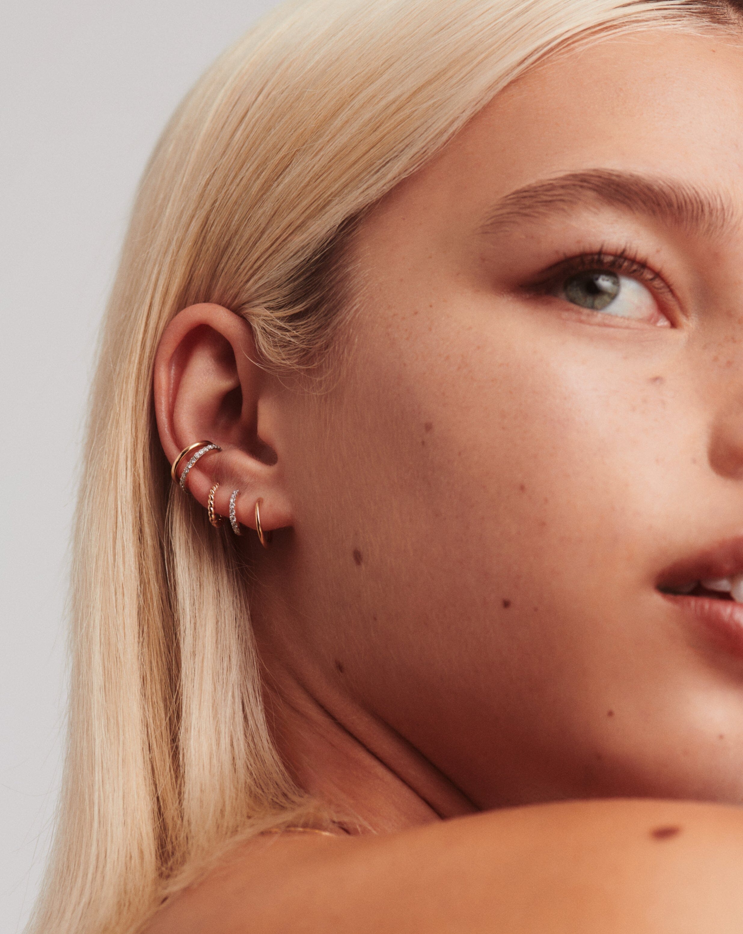 Lightweight Mini Hoop Earrings in 14k Recycled Gold | Classic Fine Jewelry