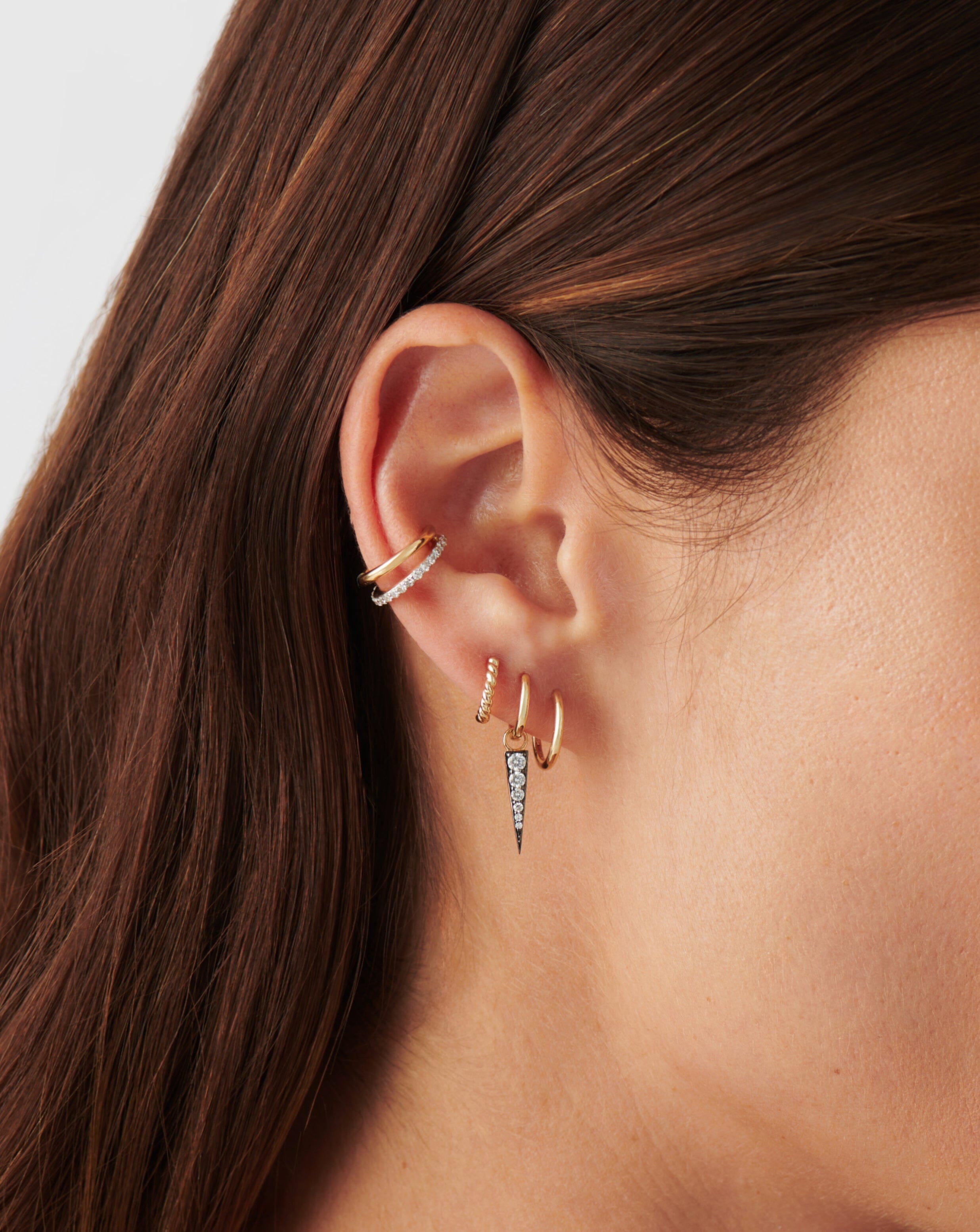 Lightweight Mini Hoop Earrings in 14k Recycled Gold | Classic Fine Jewelry