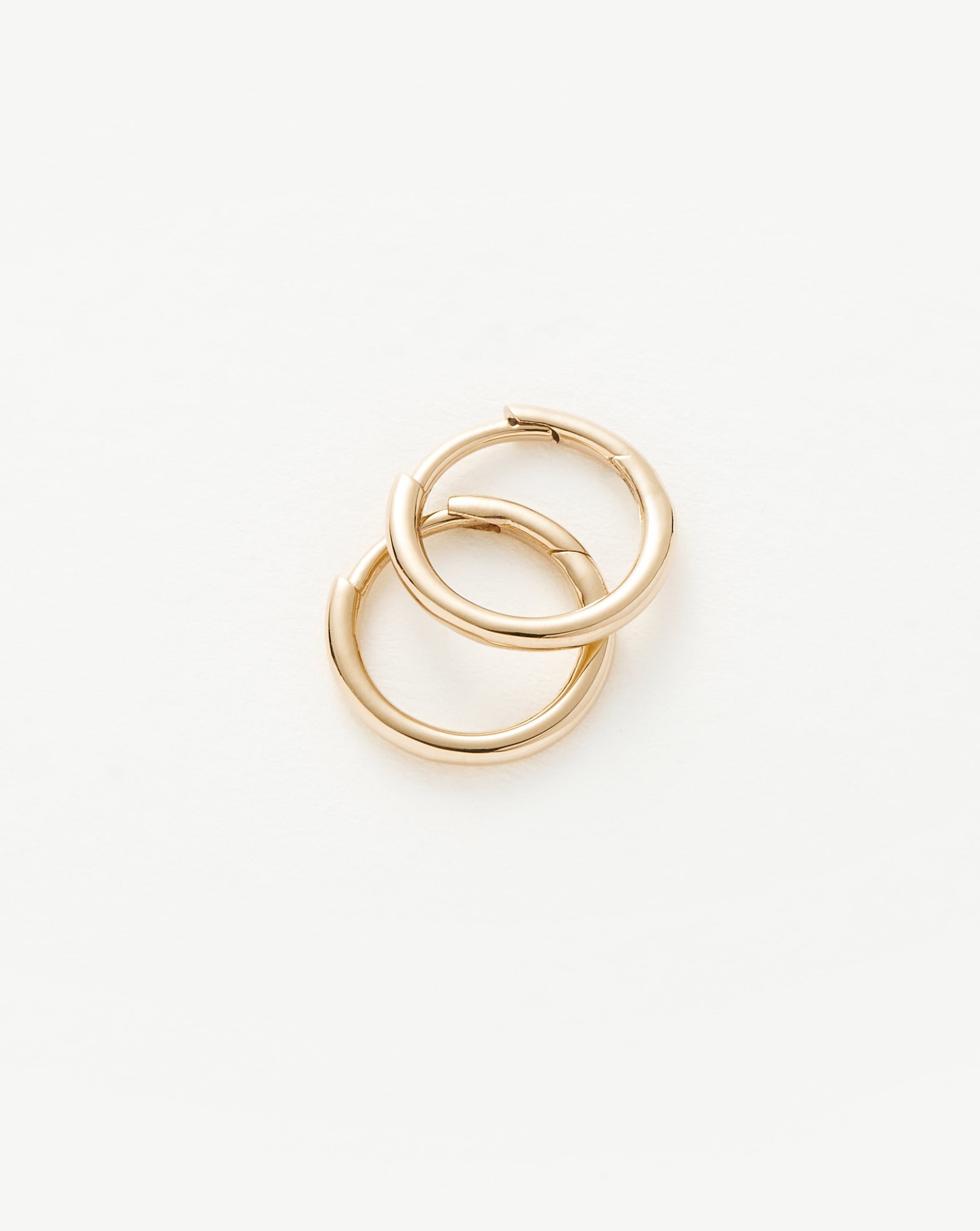 Lightweight Mini Hoop Earrings in 14k Recycled Gold | Classic Fine Jewelry