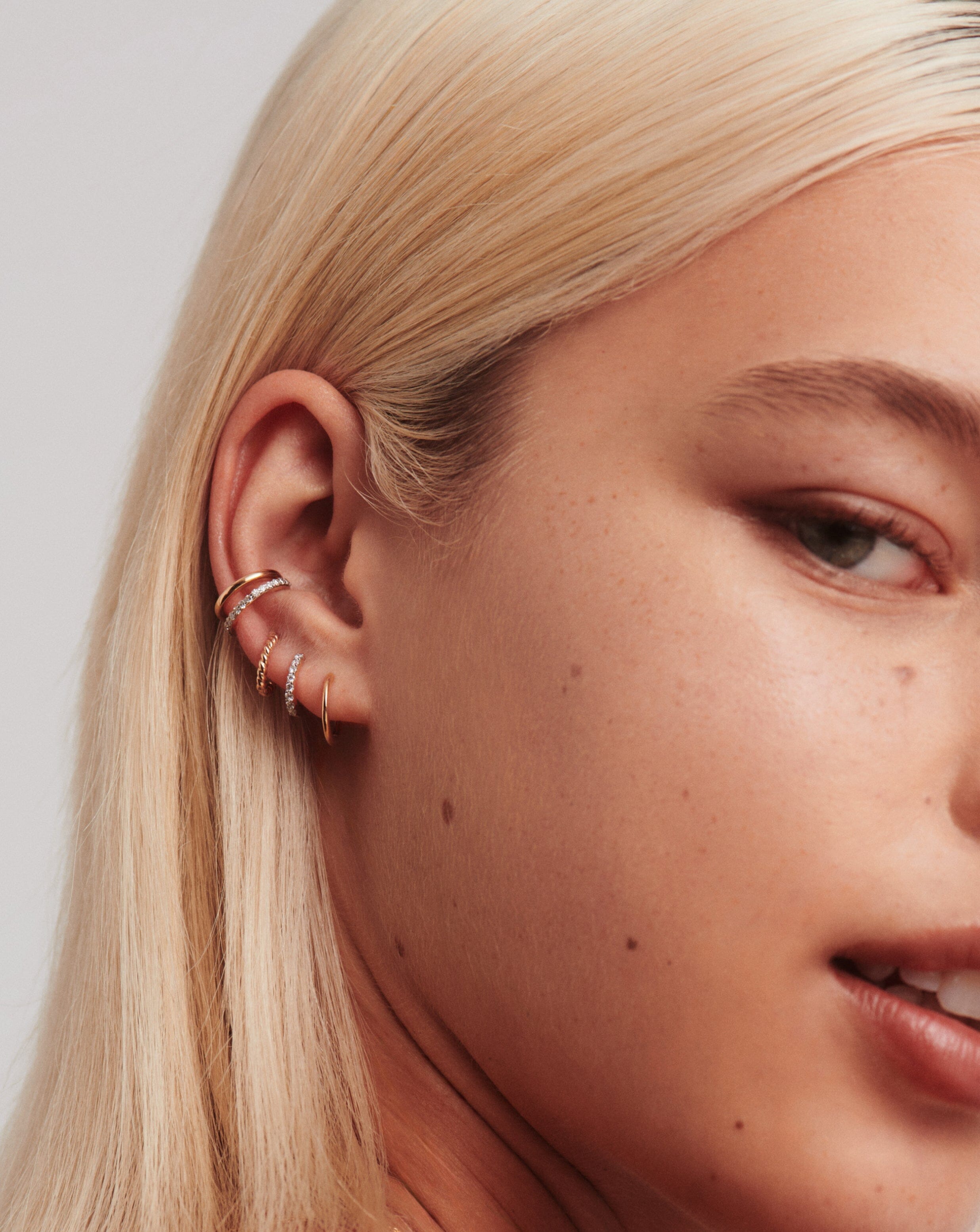 Lightweight Mini Hoop Earrings in 14k Recycled Gold | Classic Fine Jewelry