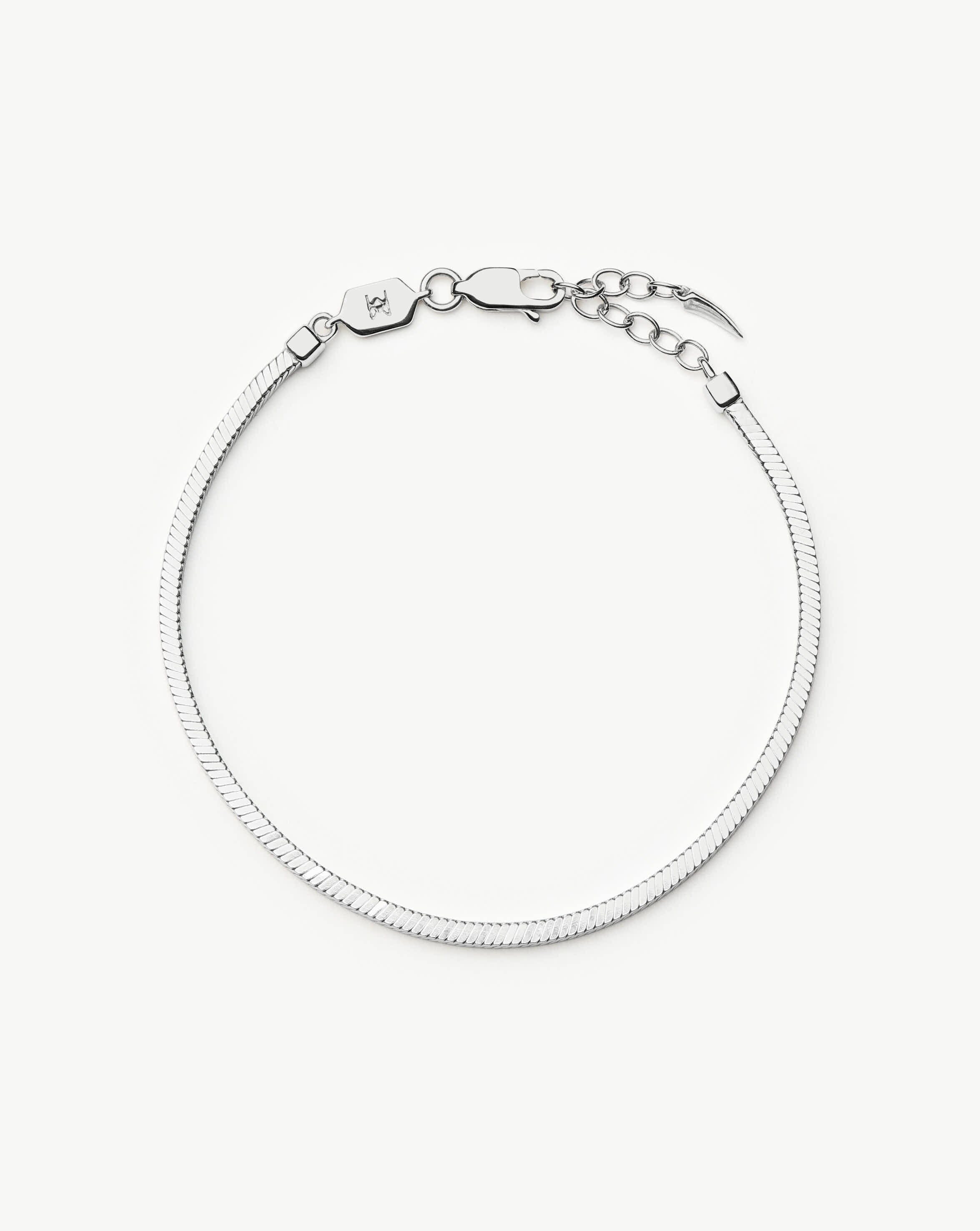 Square Snake Chain Bracelet in 18k Gold Plated Vermeil | Lucy Williams
