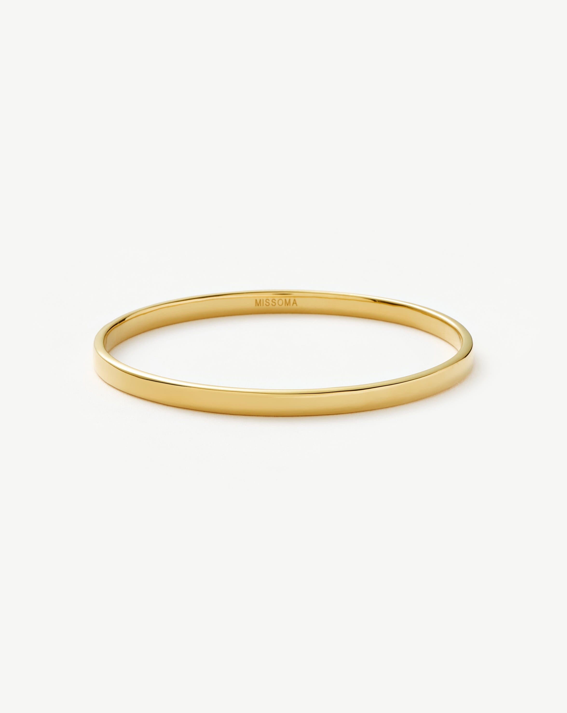 Classic 18k Gold Plated Round Bangle Bracelet | Everyday Jewelry Essential