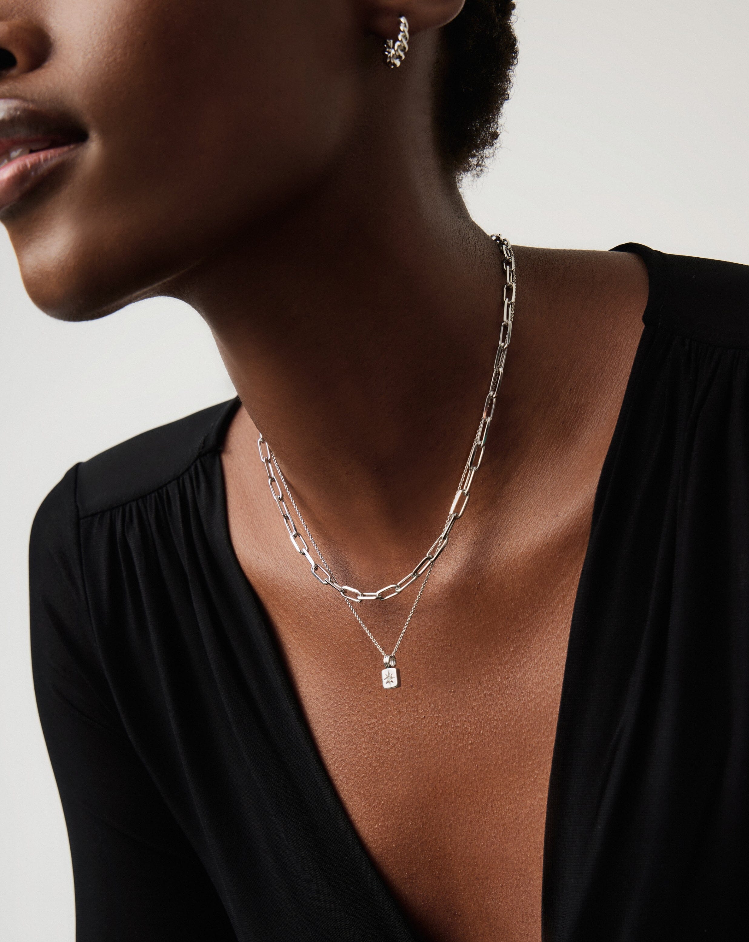Silver Plated Star & Paperclip Necklace Set with Cubic Zirconia | Missoma