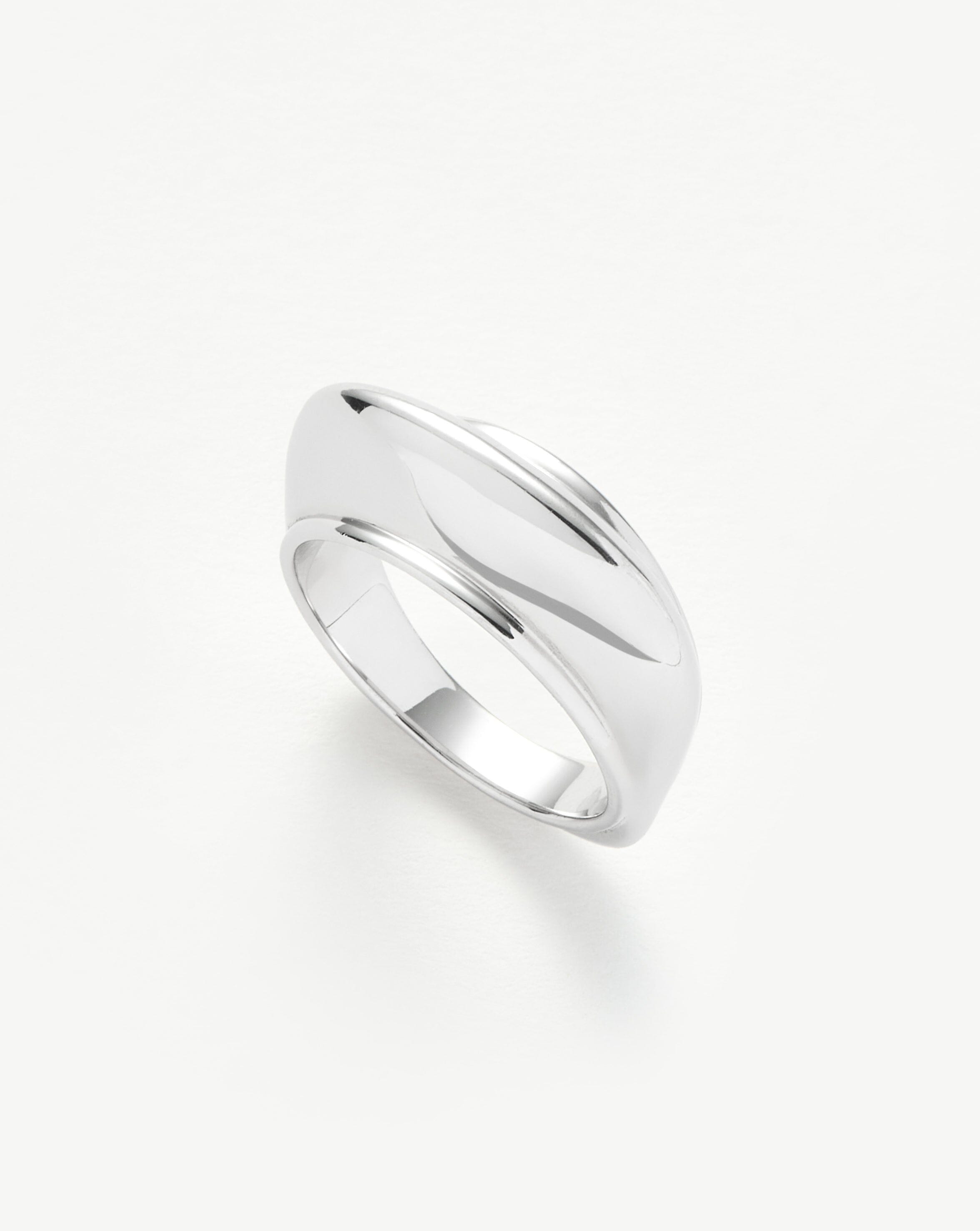 Sterling Silver Dome Stacking Ring | Hera Pyramid Design