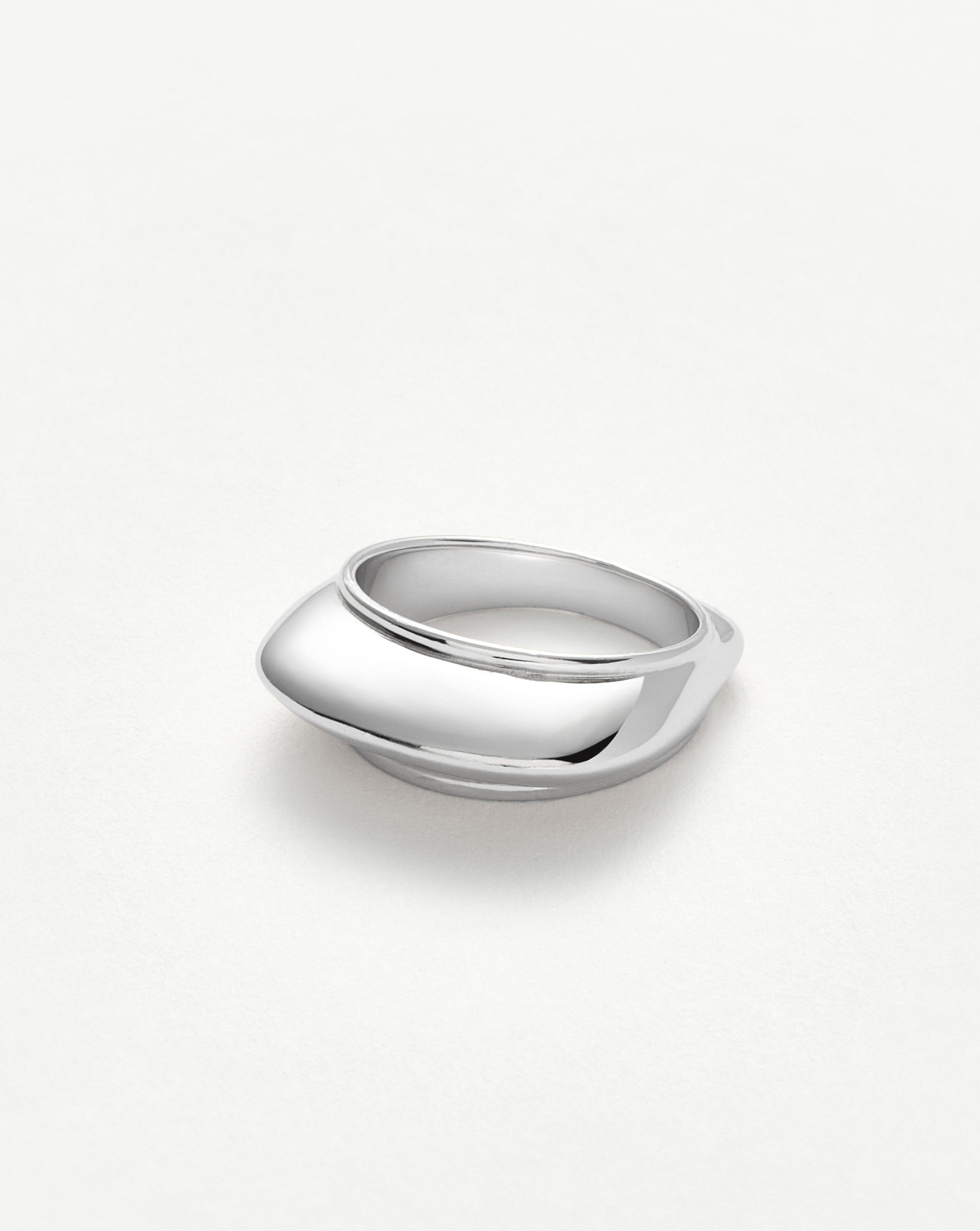 Sterling Silver Dome Stacking Ring | Hera Pyramid Design