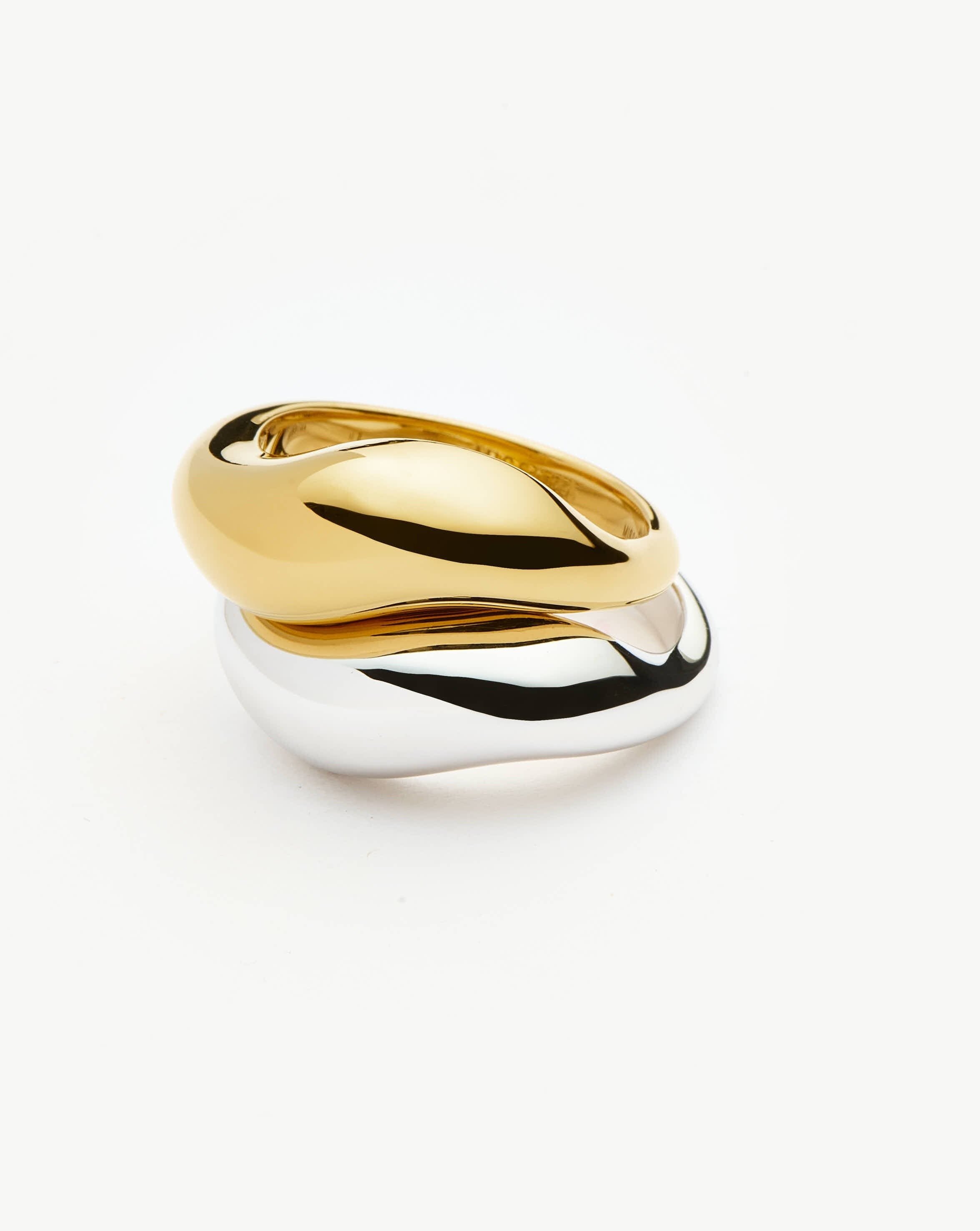 Stackable Signature Ring Set in Mixed Metals | Savi