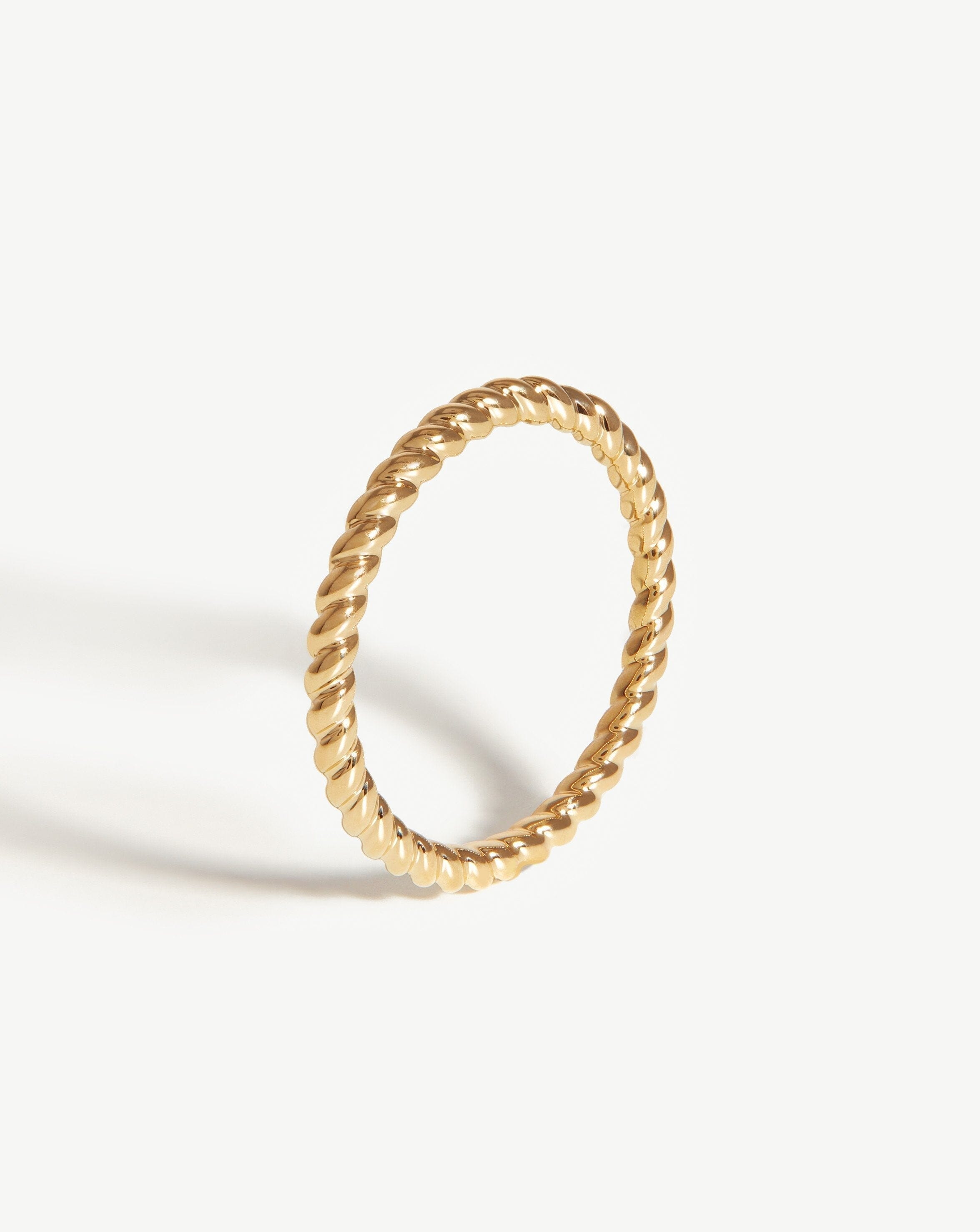 14k Solid Gold Rope Ring | Recycled & Handcrafted Stacking Band