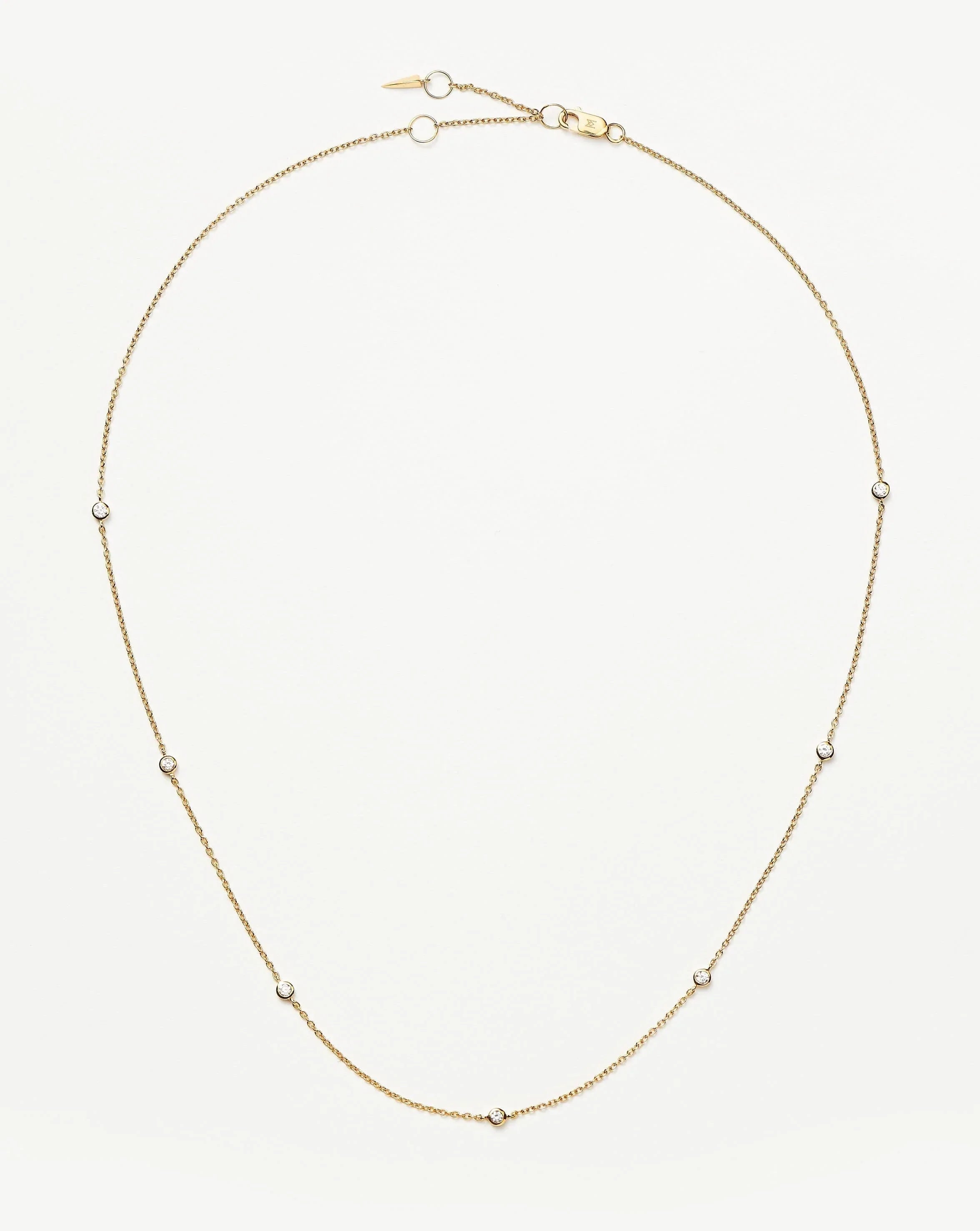 14k Gold Floating Diamond Necklace | Conflict-Free Diamonds