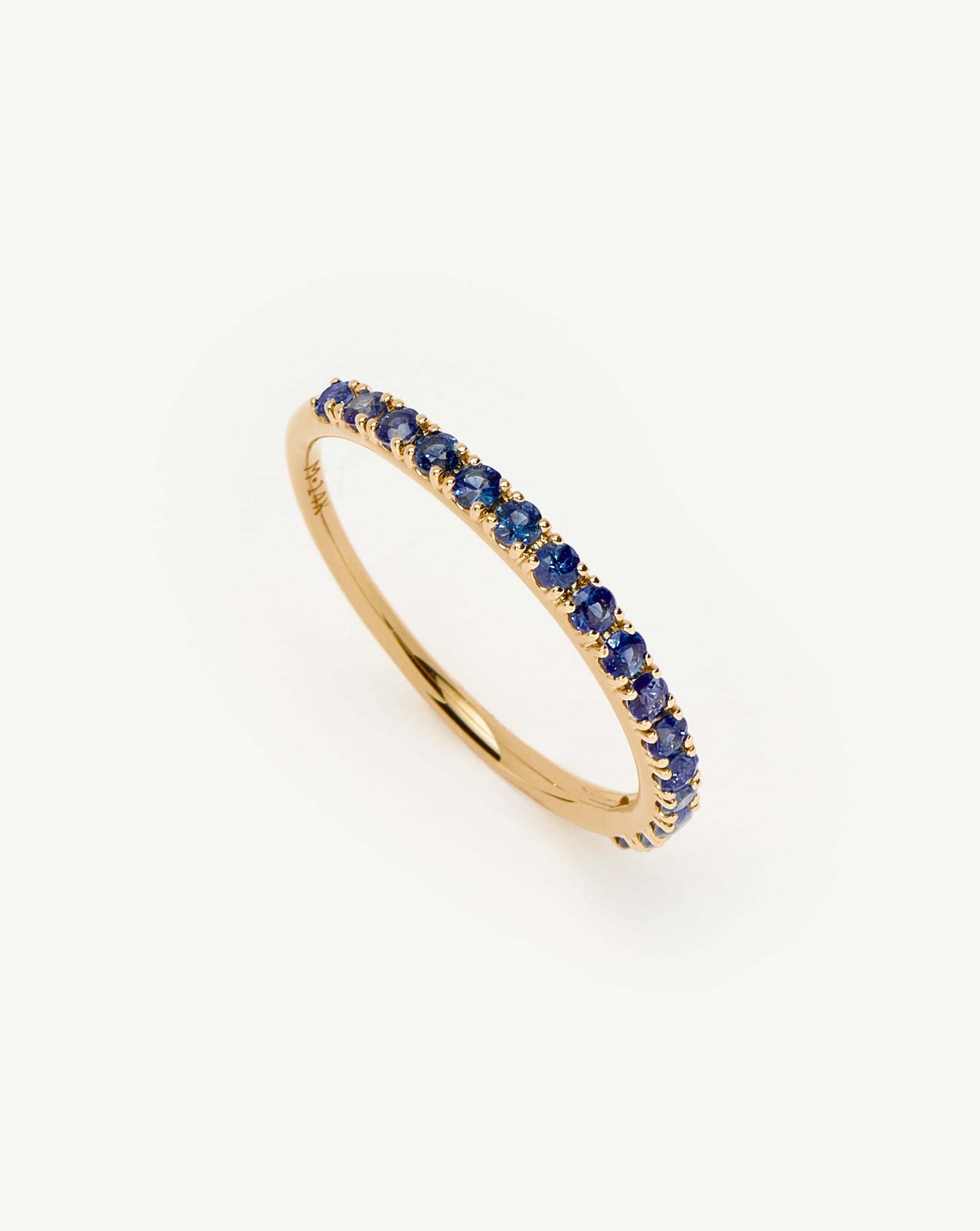Blue Sapphire Eternity Ring in 14k Recycled Gold | Handcrafted