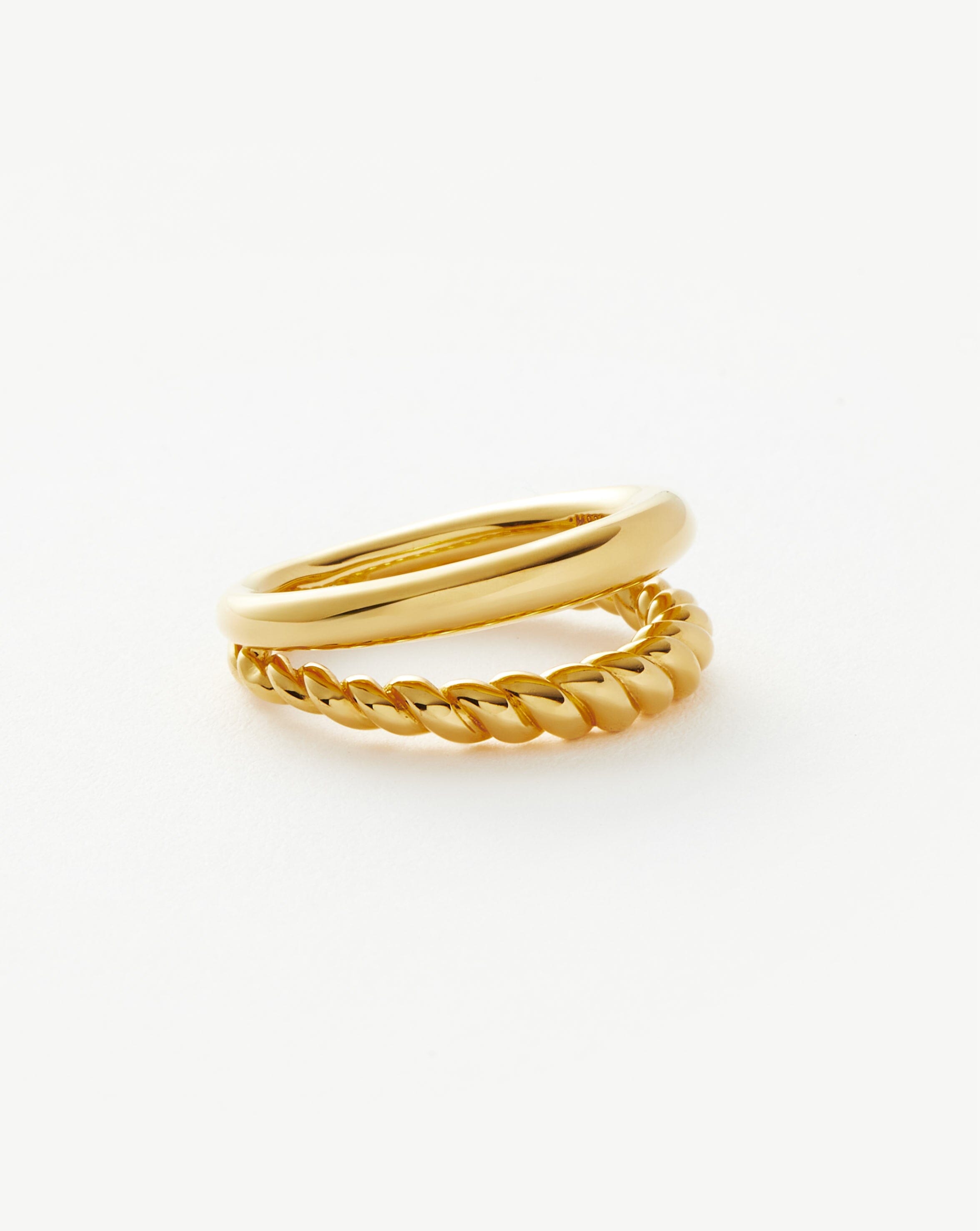 Twisted Gold Radial Ring for Stacking | 18k Gold Vermeil