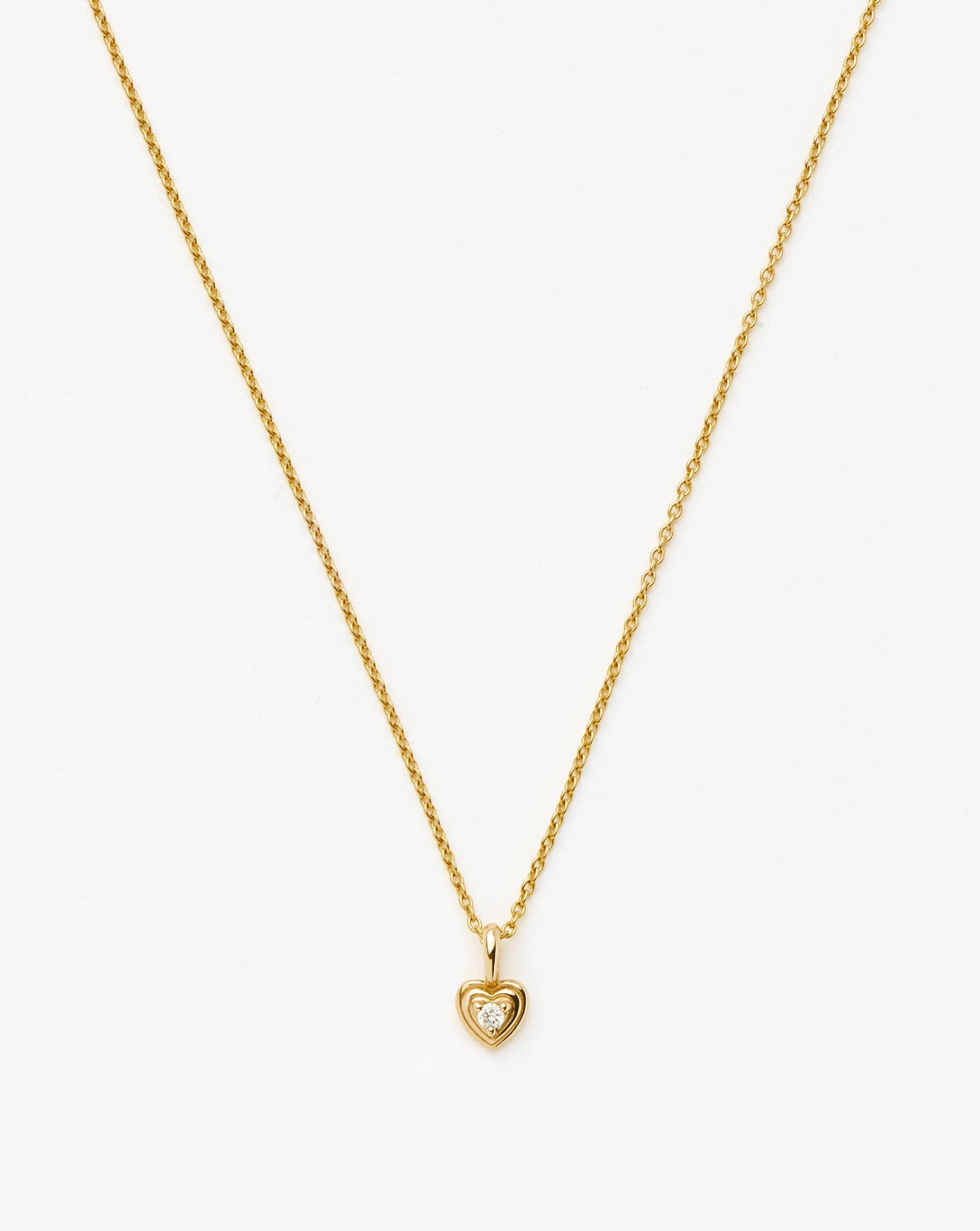 14k Gold Diamond Heart Pendant Necklace | Recycled & Conflict-Free