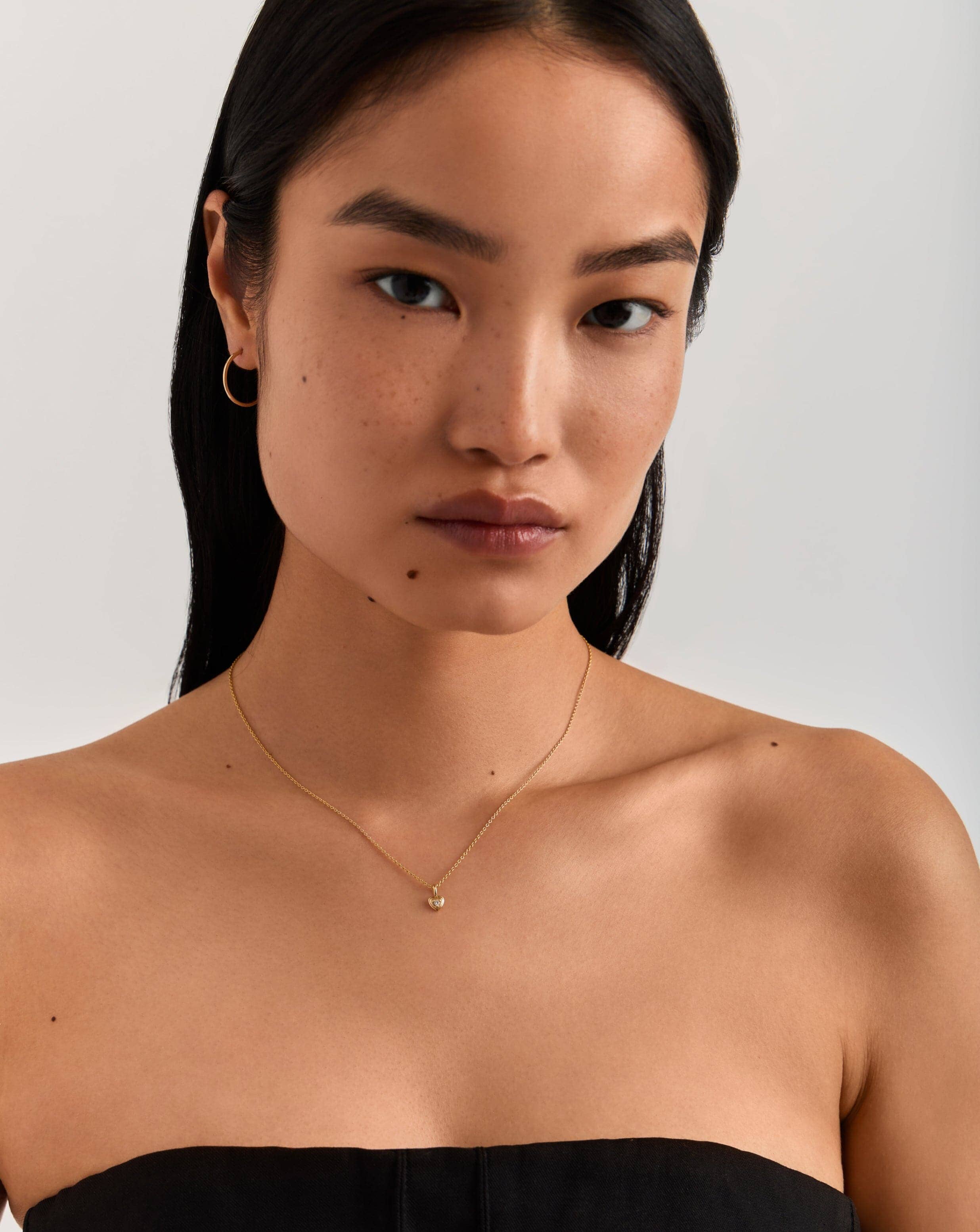 14k Gold Diamond Heart Pendant Necklace | Recycled & Conflict-Free