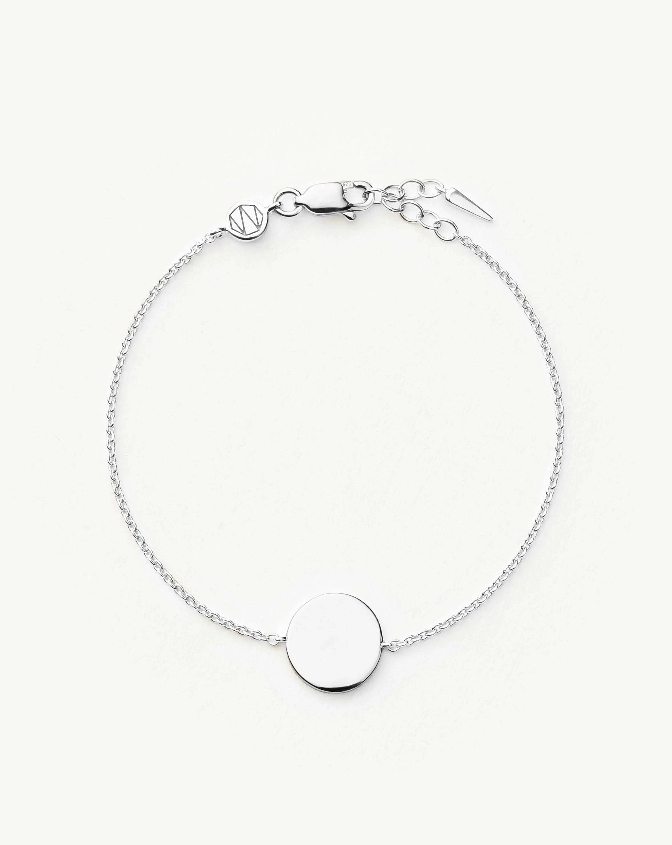 Engravable Round Bracelet - 18k Gold Plated & Sterling Silver