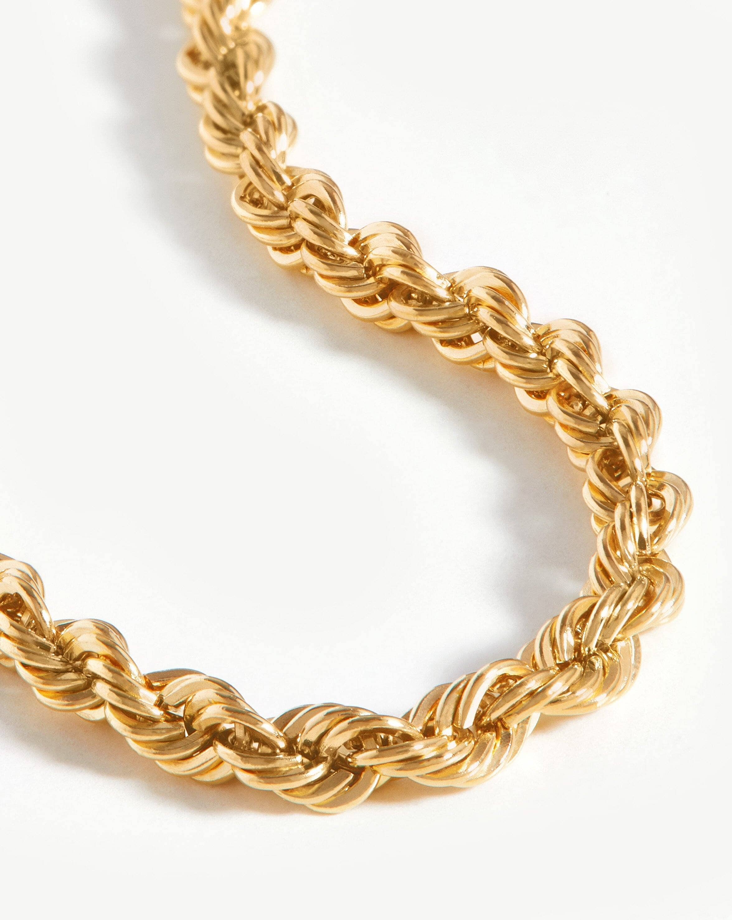14k Gold Rope Chain Bracelet for Men & Women | Handcrafted Italian Design