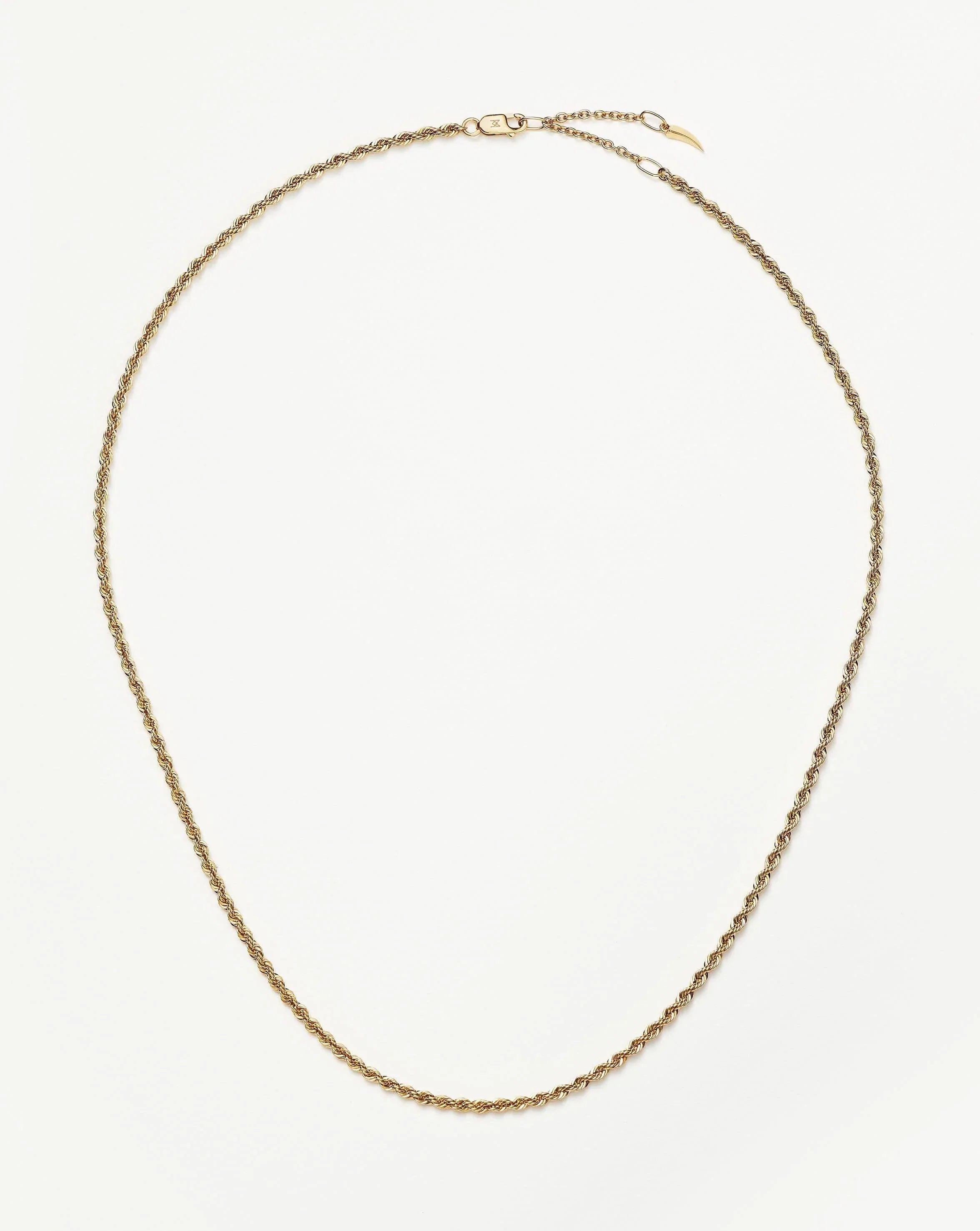 Solid Gold Rope Chain Necklace | Handcrafted 14K Italian Design
