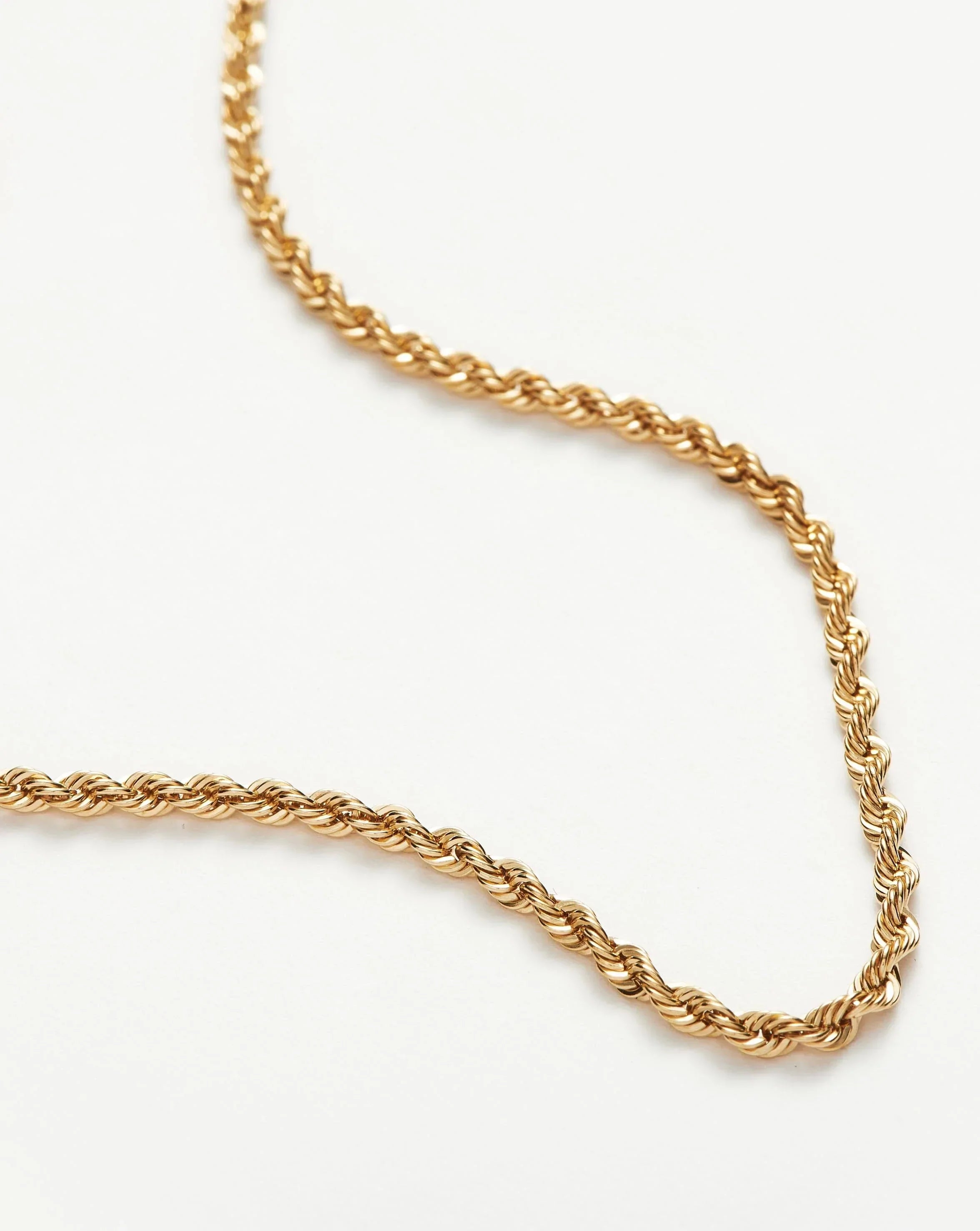 Solid Gold Rope Chain Necklace | Handcrafted 14K Italian Design