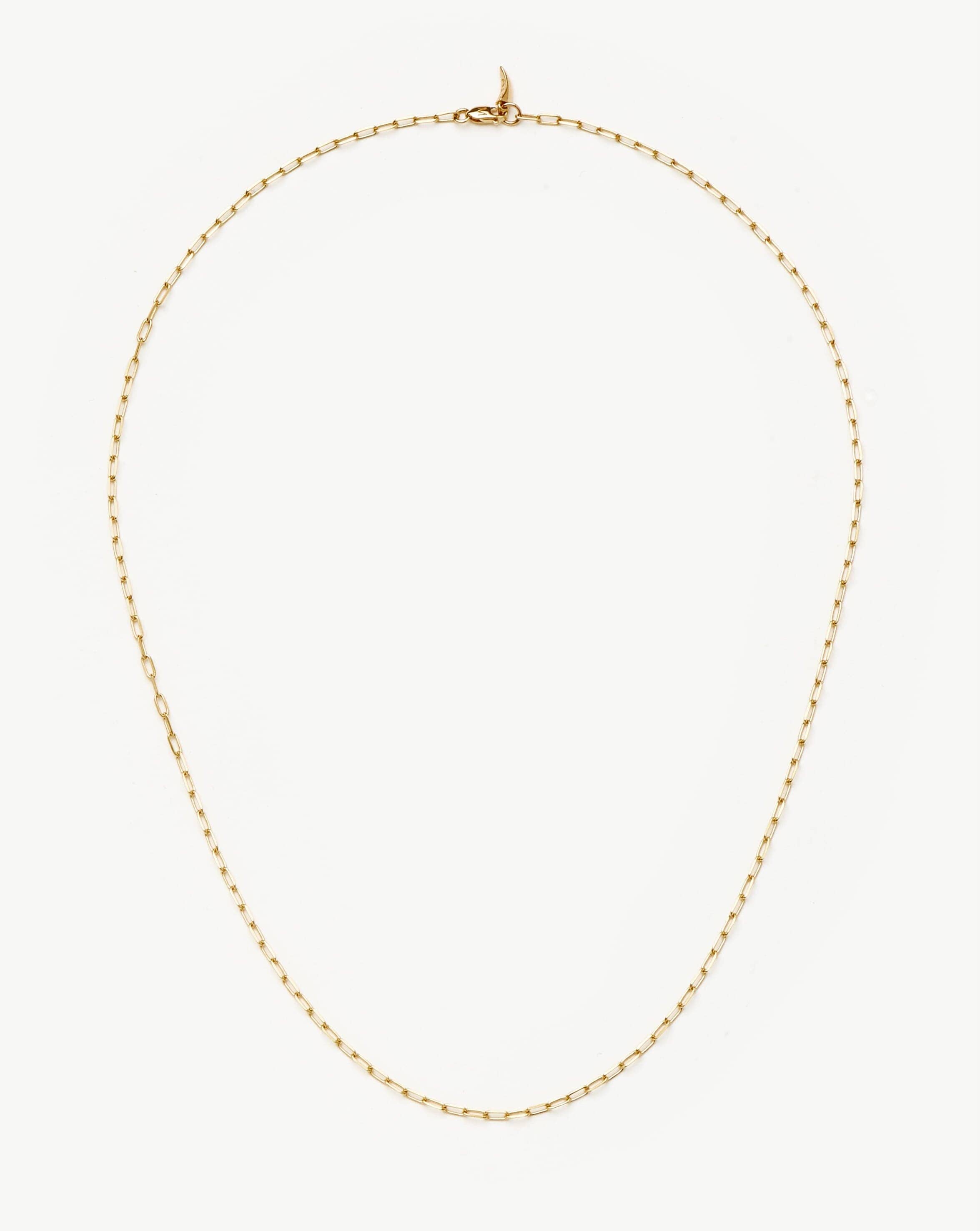 14k Solid Gold Paperclip Chain Necklace | Recycled Gold