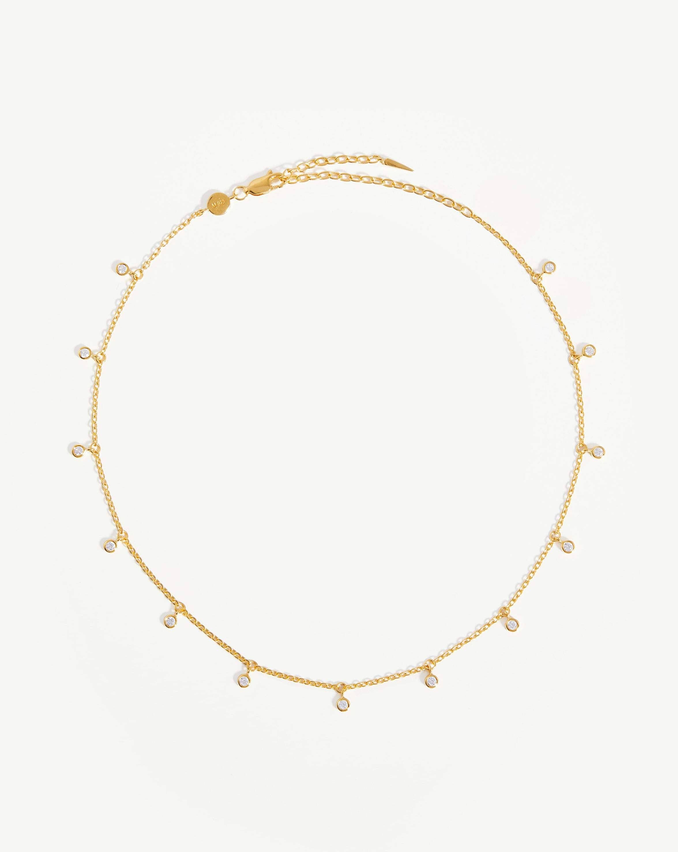 Delicate Gold Plated Drop Choker Necklace | Interstellar Jewelry