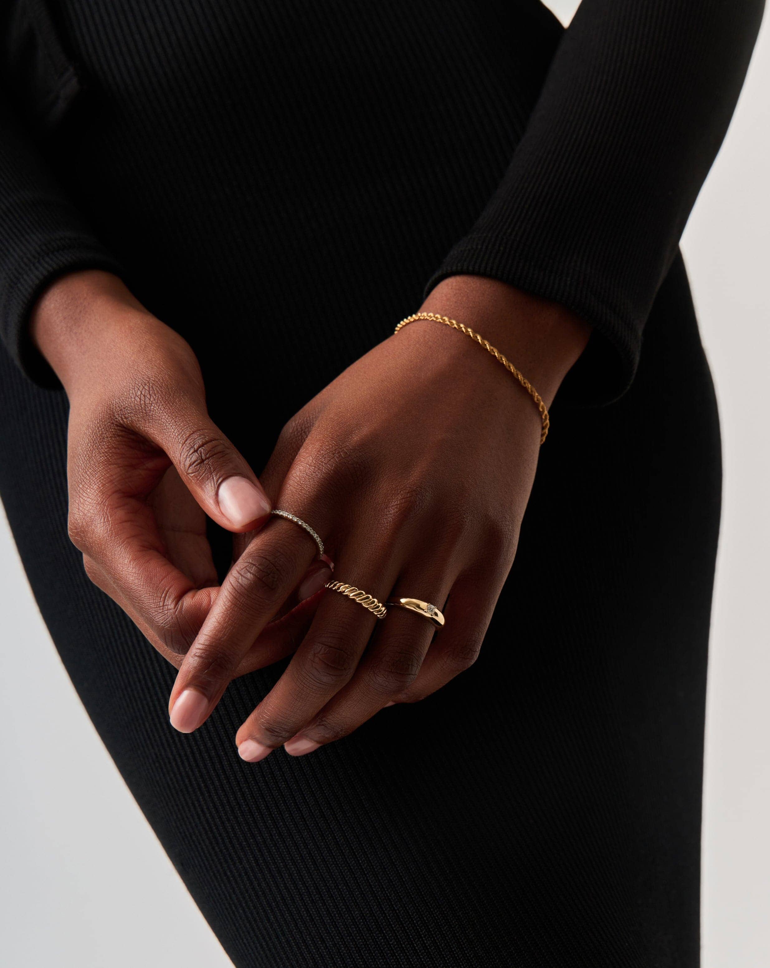 14k Solid Gold Twisted Ring | Recycled Gold Classic Band