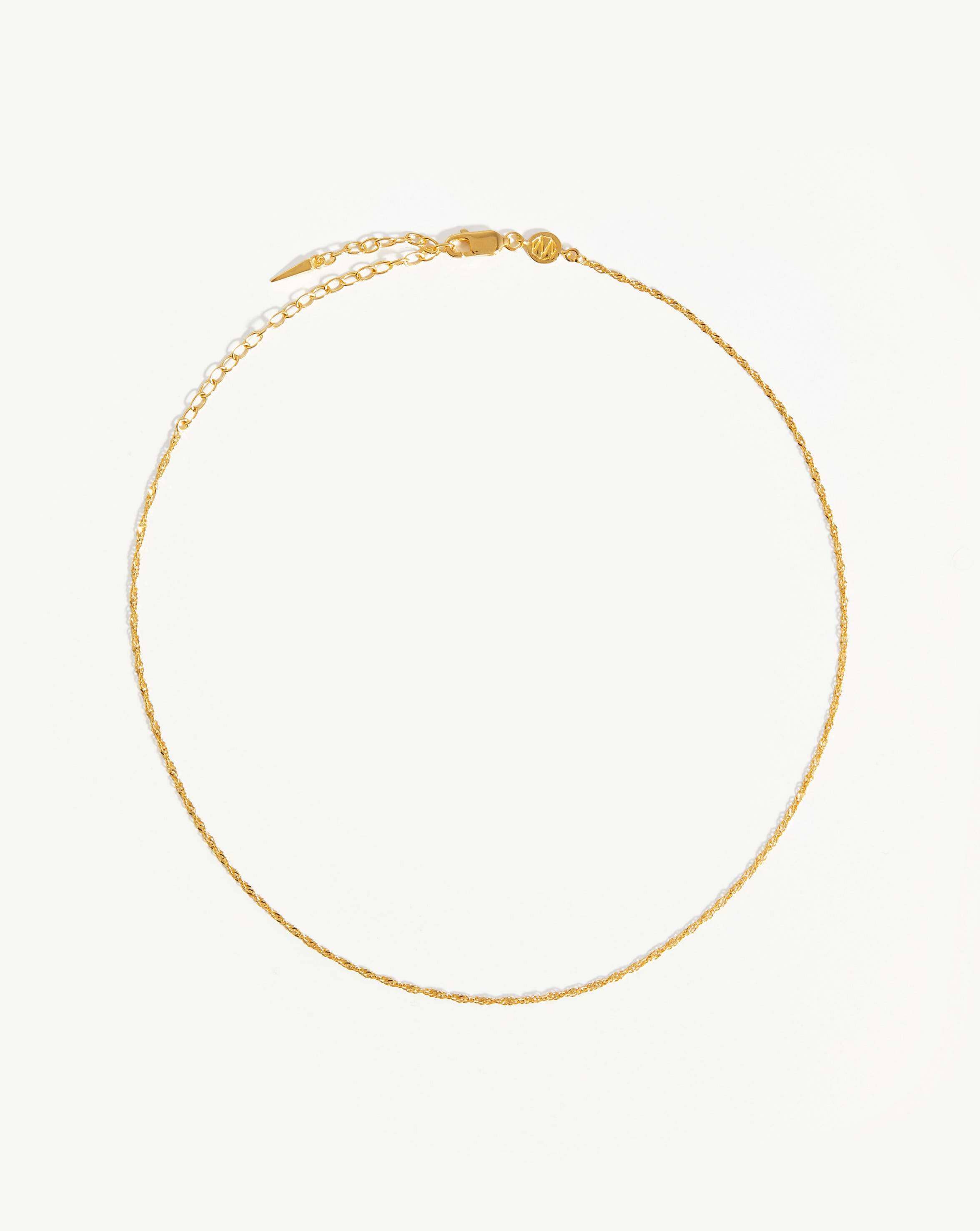 Twisted Chain Choker Necklace | 18k Gold Plated Vermeil