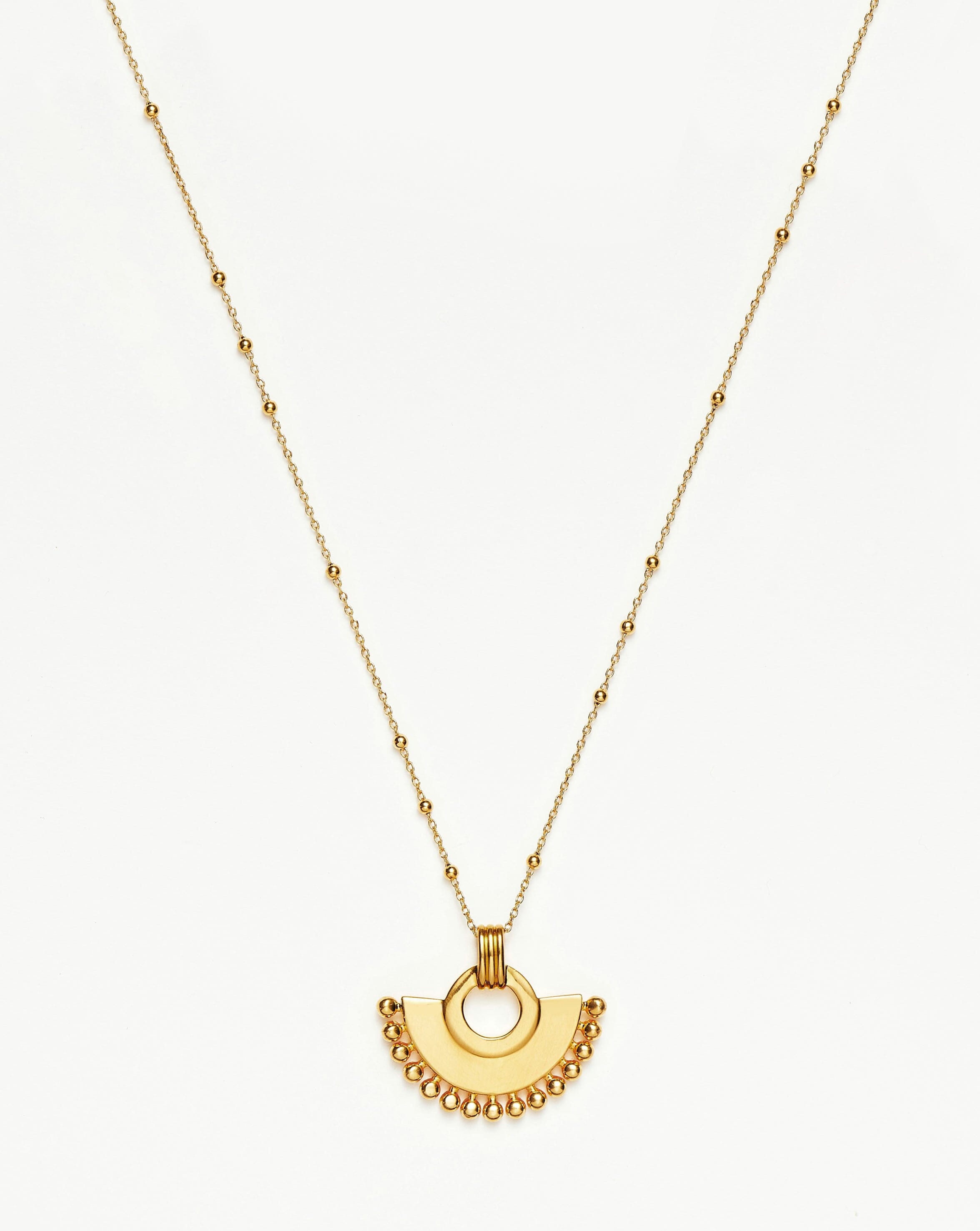 18k Gold Plated Fan Necklace | Zenyu Colombian Artistry Jewelry