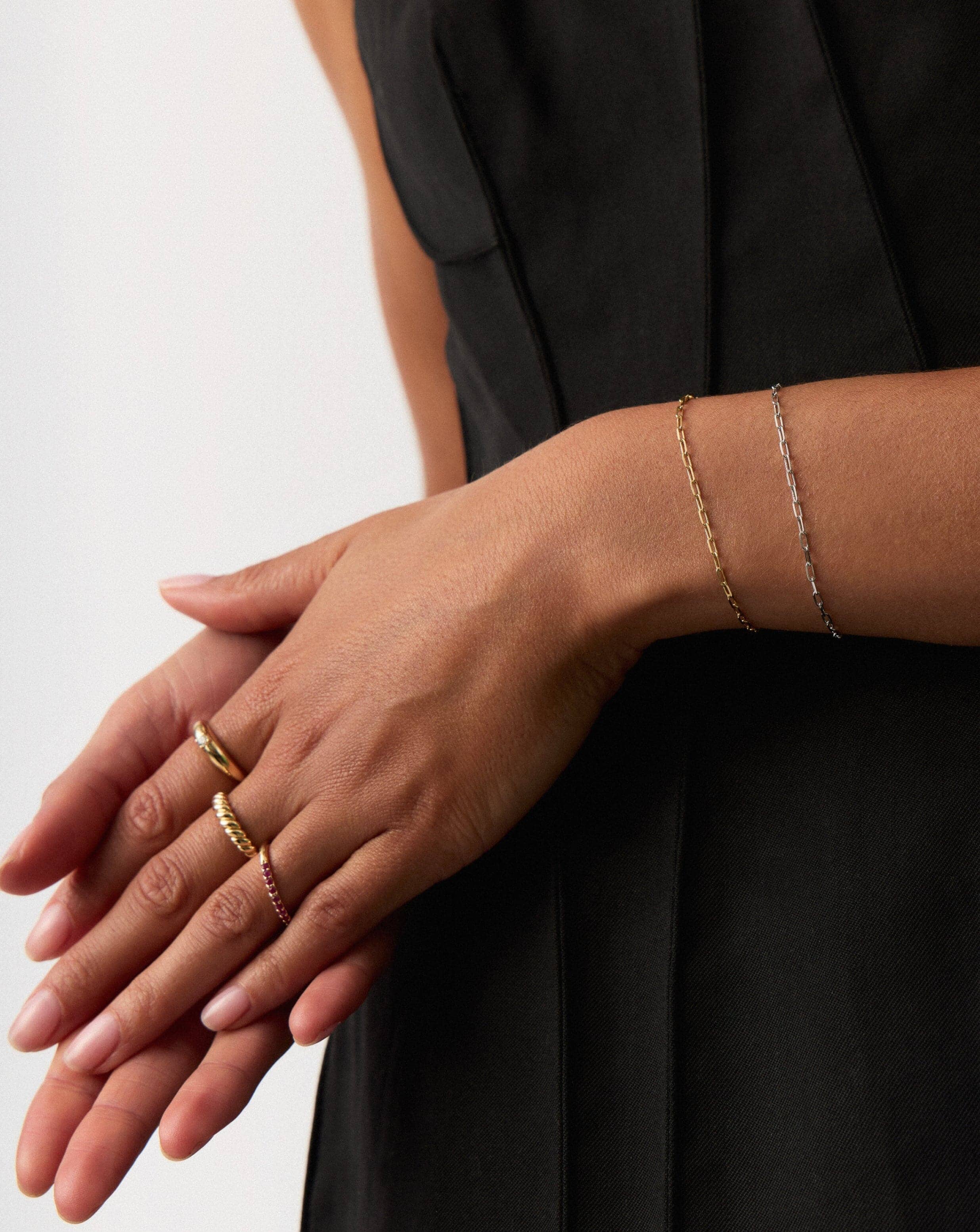 14k Solid Gold Paperclip Chain Bracelet | Recycled & Hallmarked